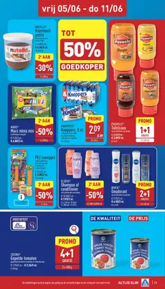 Aldi folder week 23 - Voorbeeld van een folder van Aldi, geldig van 01.06.2026 | Pagina: 33 | Producten: Tomaten, Twix, Snickers, Melk