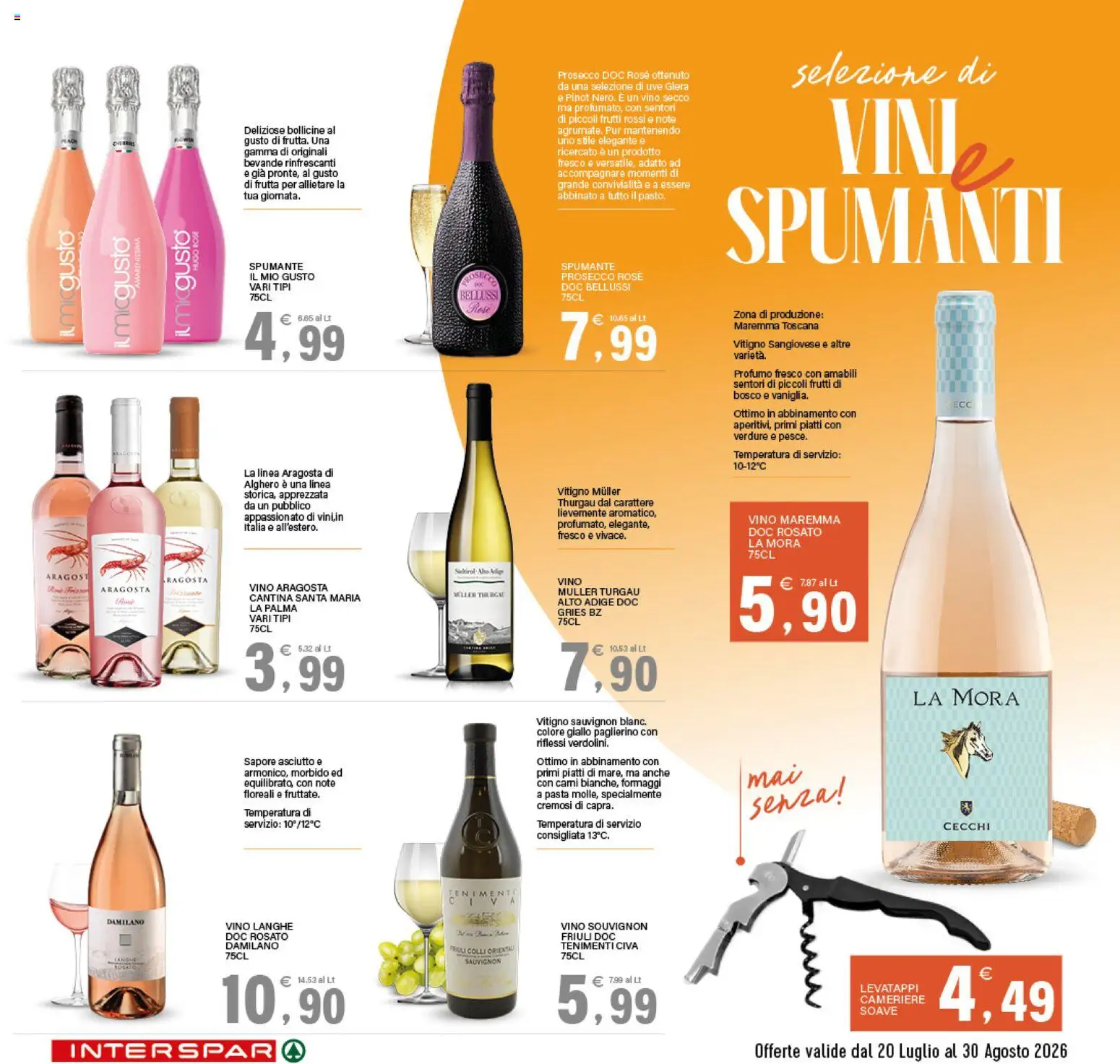 Volantino Interspar del 20/07/2026 | Pagina: 12 | Prodotti: Piatti, Bevande, Verdure, Profumo