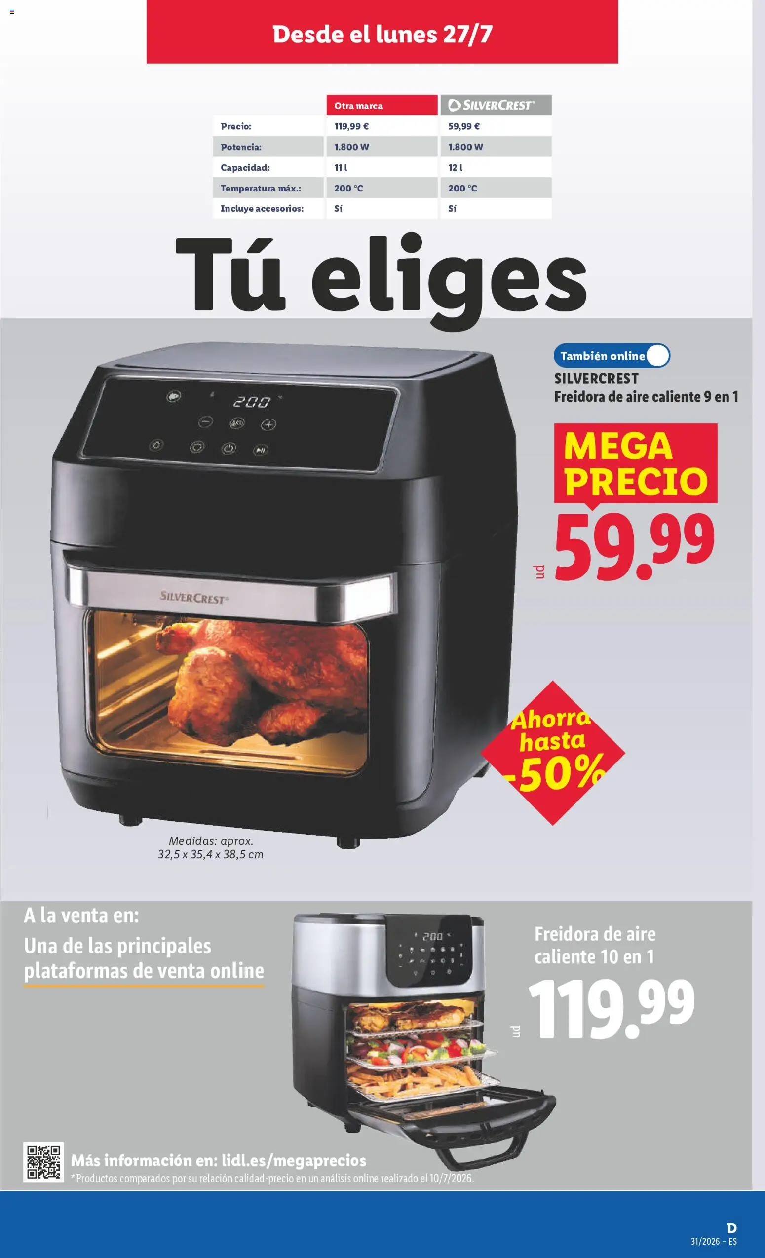 Lidl folleto de bazar │ válido desde el 27/07/2026 | Página: 17 | Productos: Freidora