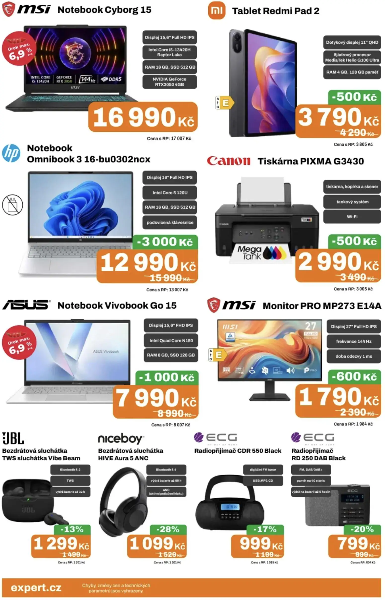 Expert elektro leták od 15.10.2026 | Strana: 2 | Produkty: Tablet, Klávesnice, Skener, Baterie