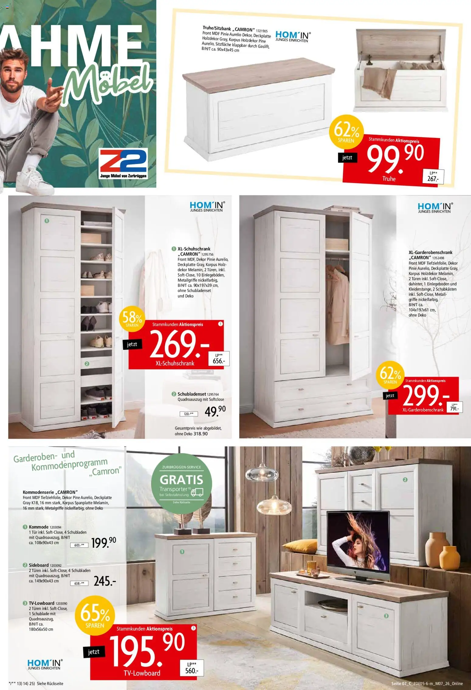 Zurbrüggen Z2 Mitnahme Möbel – gültig ab 16.05.2026 | Seite: 17 | Produkte: Sideboard, Kommode, Tür