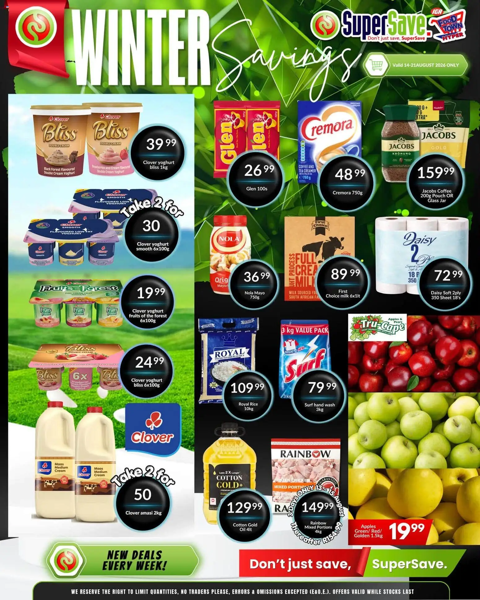 New Super Save catalogue – valid from 18/08/2026 | Page: 1 | Products: Yoghurt, Oil, Coffee, Apples