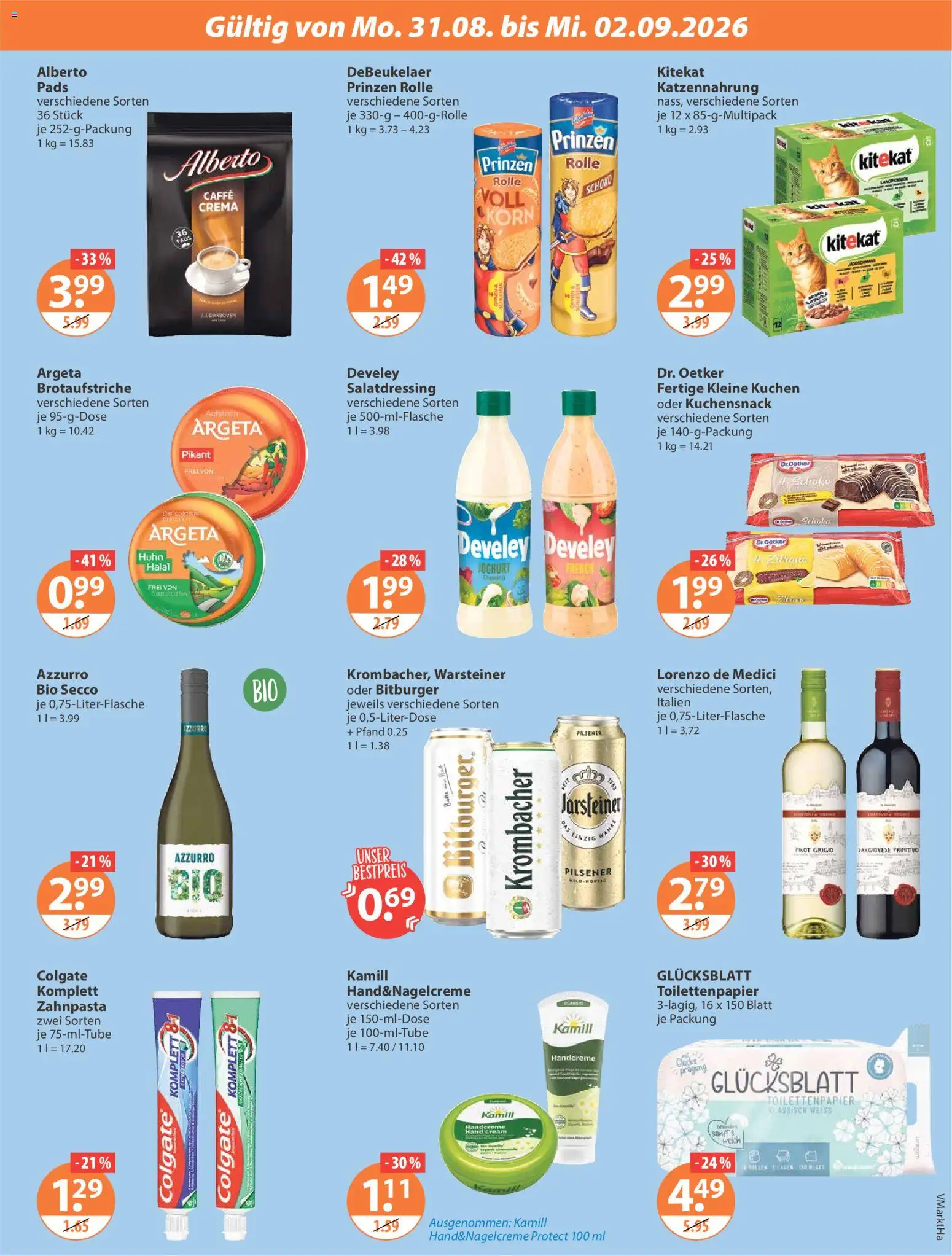 V-Markt Angebote – gültig ab 27.08.2026 | Seite: 21 | Produkte: Bitburger, Warsteiner, Zitrone, Kuchen