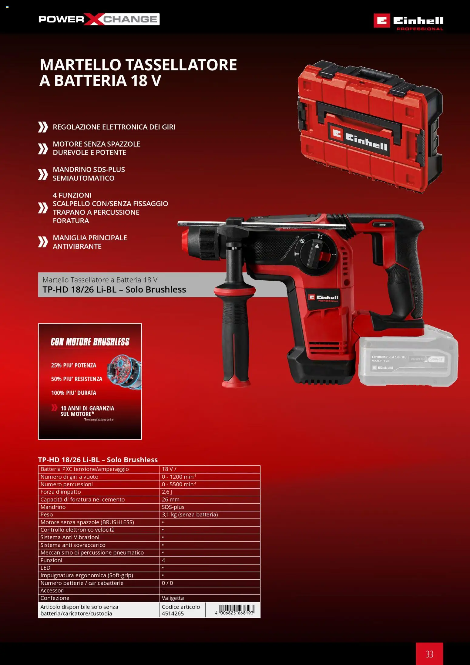 Volantino Einhell del 17.03.2026 | Pagina: 35 | Prodotti: Trapano, Batteria, Batterie, Caricabatterie