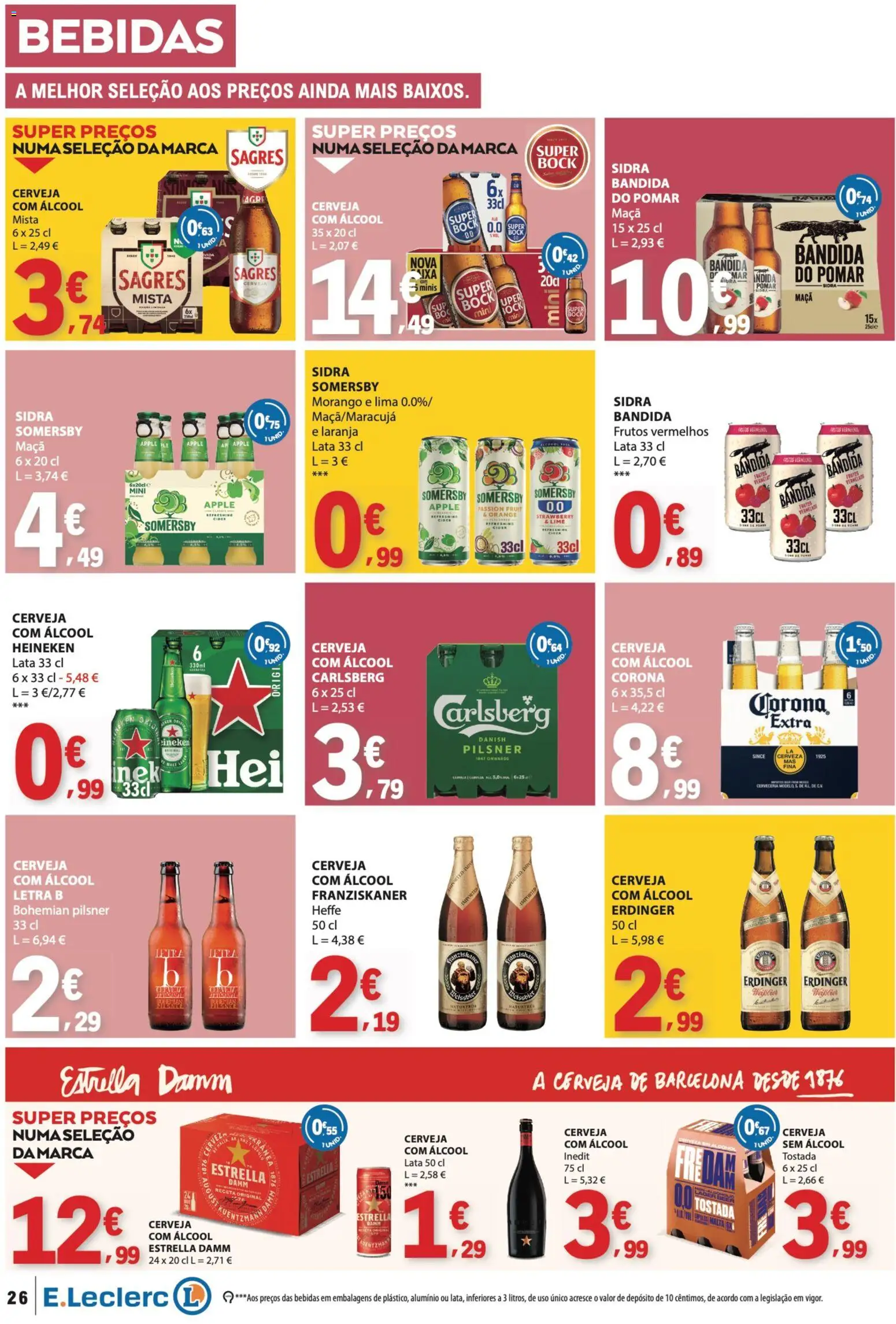 E.Leclerc folheto │ válido de 29/10/2026 | Página: 26 | Produtos: Sidra, Maça, Somersby, Álcool