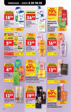 Pogląd oferty "Biedronka gazetka od poniedziałku" - ważna od 05.10.2026 | Strona: 74 | Produkty: Farba do włosów, Szampon, Lakier do włosów, Woda