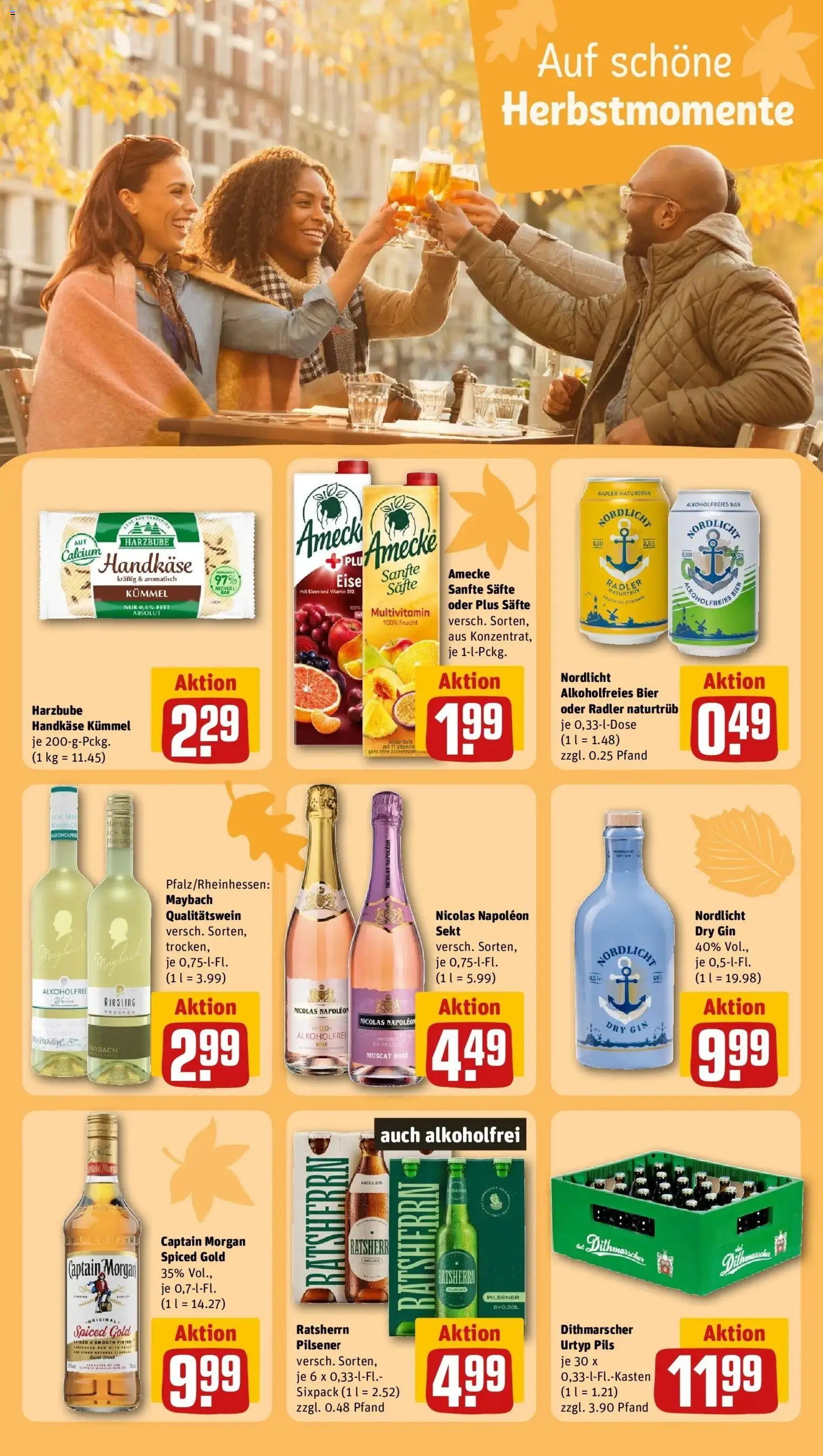 REWE Prospekt ab 19.10.2026 zum Blättern » Angebote | Seite: 18 | Produkte: Sekt, Pils, Radler, Captain morgan