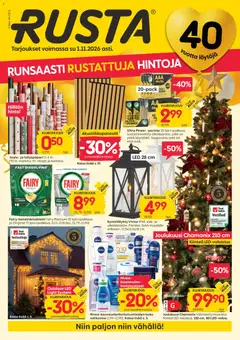 Rusta-mainoslehti voimassa 26/10/2026 alkaen