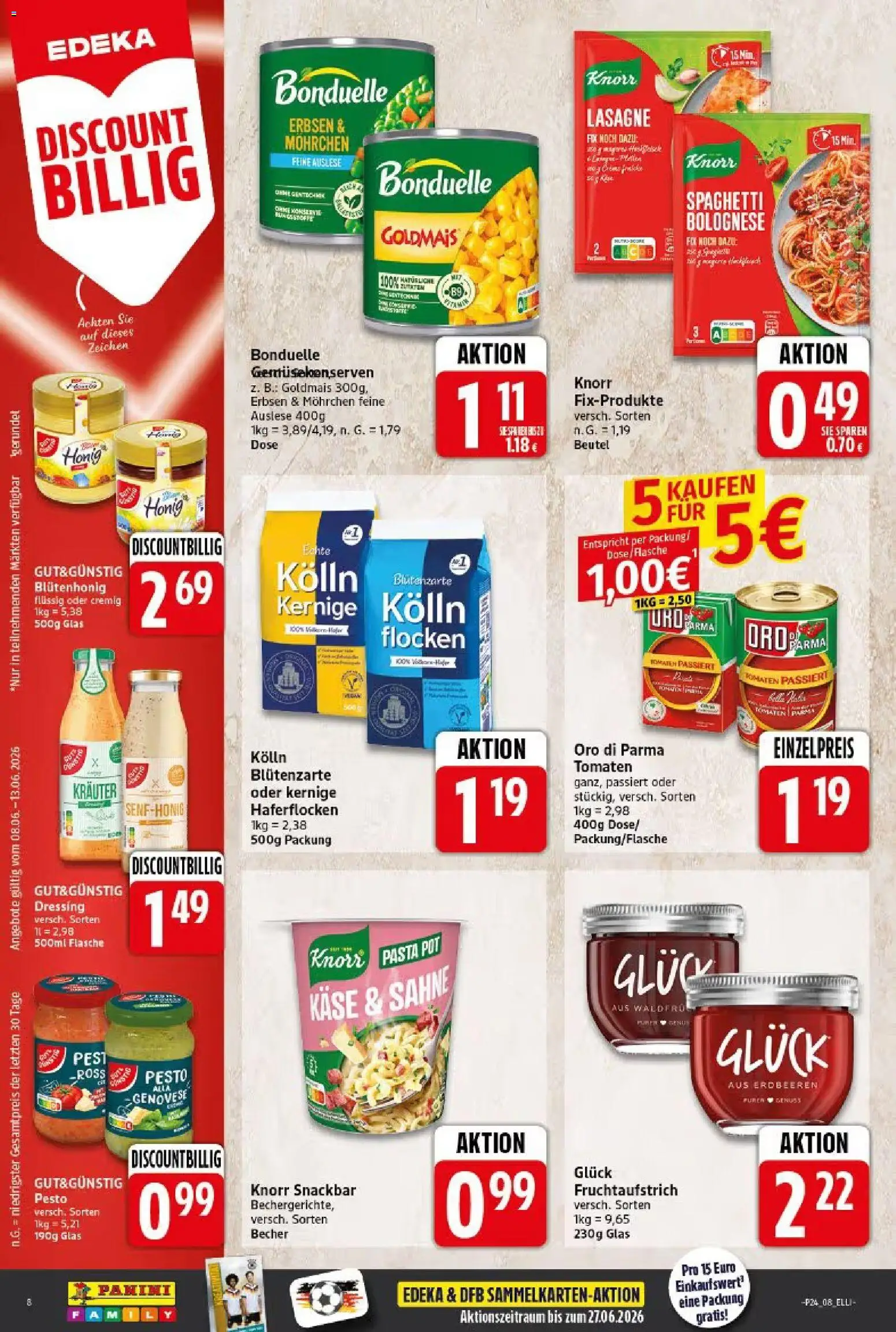 Elli Markt Prospekt Langenberg – gültig ab 08.06.2026 | Seite: 8 | Produkte: Tomaten, Erdbeeren, Flocken, Erbsen