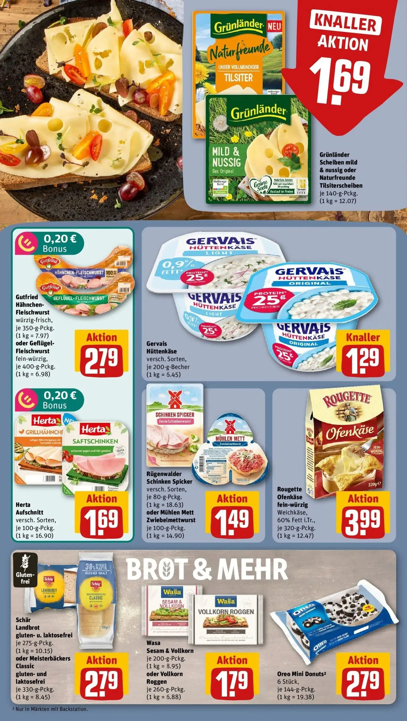 REWE Prospekt ab 31.08.2026 zum Blättern » Angebote | Seite: 12 | Produkte: Hahnchen, Brot, Schinken, Hüttenkäse