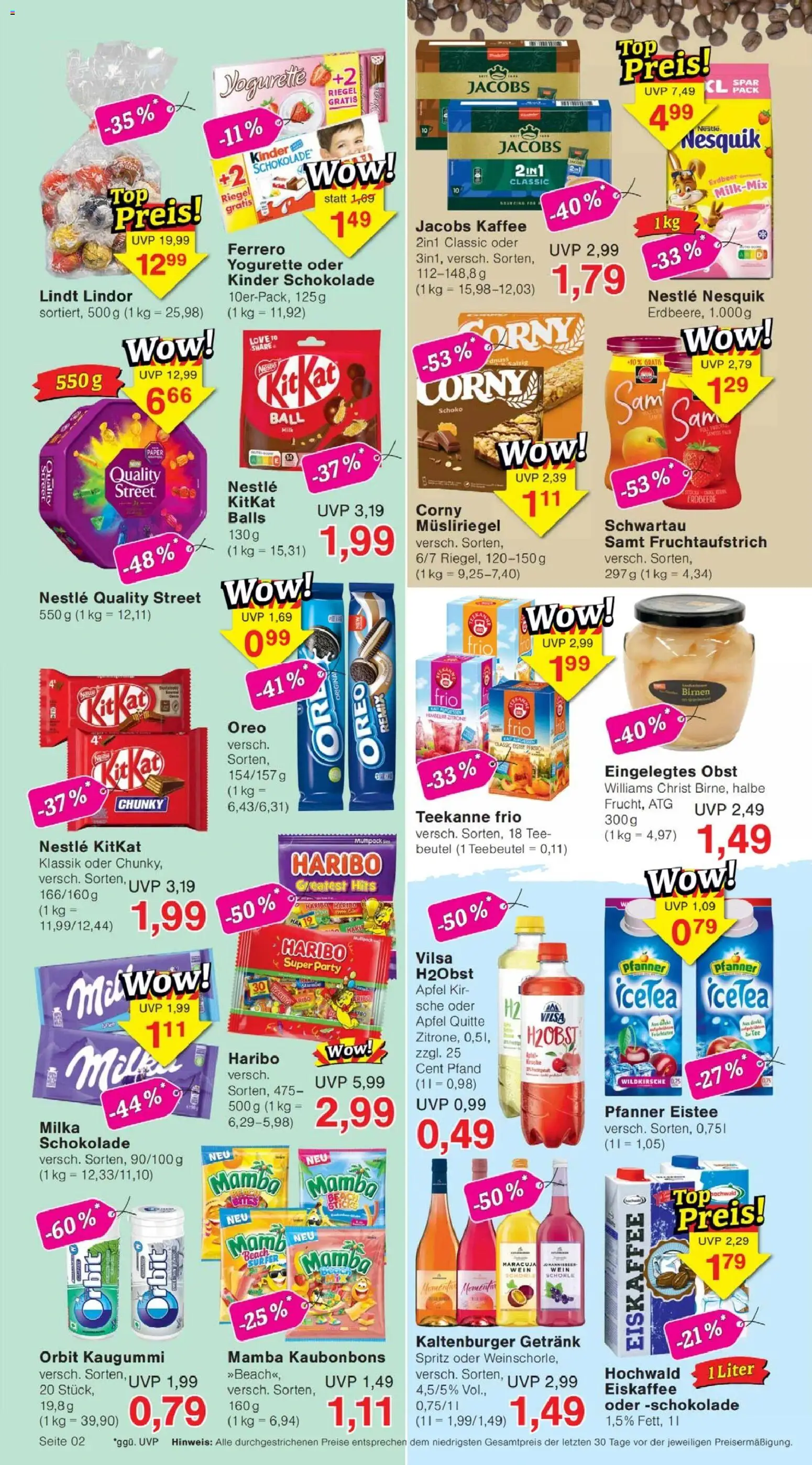 Jawoll Prospekt – gültig ab 13.07.2026 | Seite: 2 | Produkte: Nesquik, Äpfel, Milka, Lindt