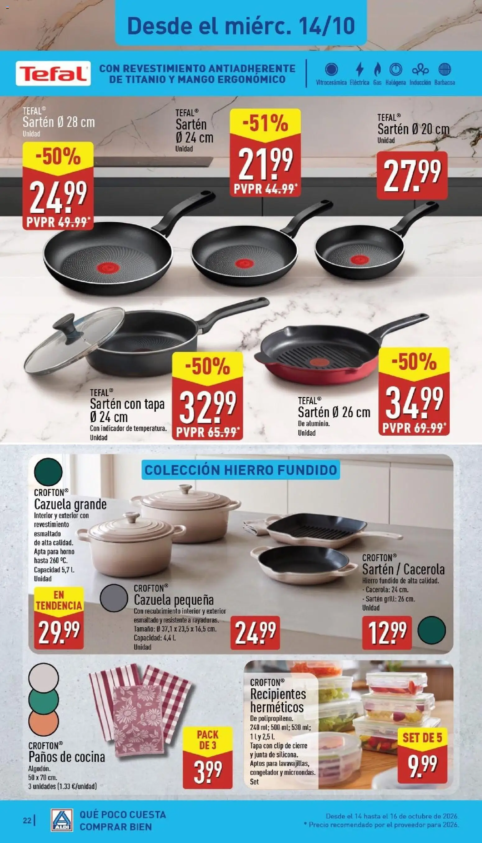 Aldi folleto Canarias │ válido desde el 12/10/2026 | Página: 22 | Productos: Pan, Horno, Cocina, Mango