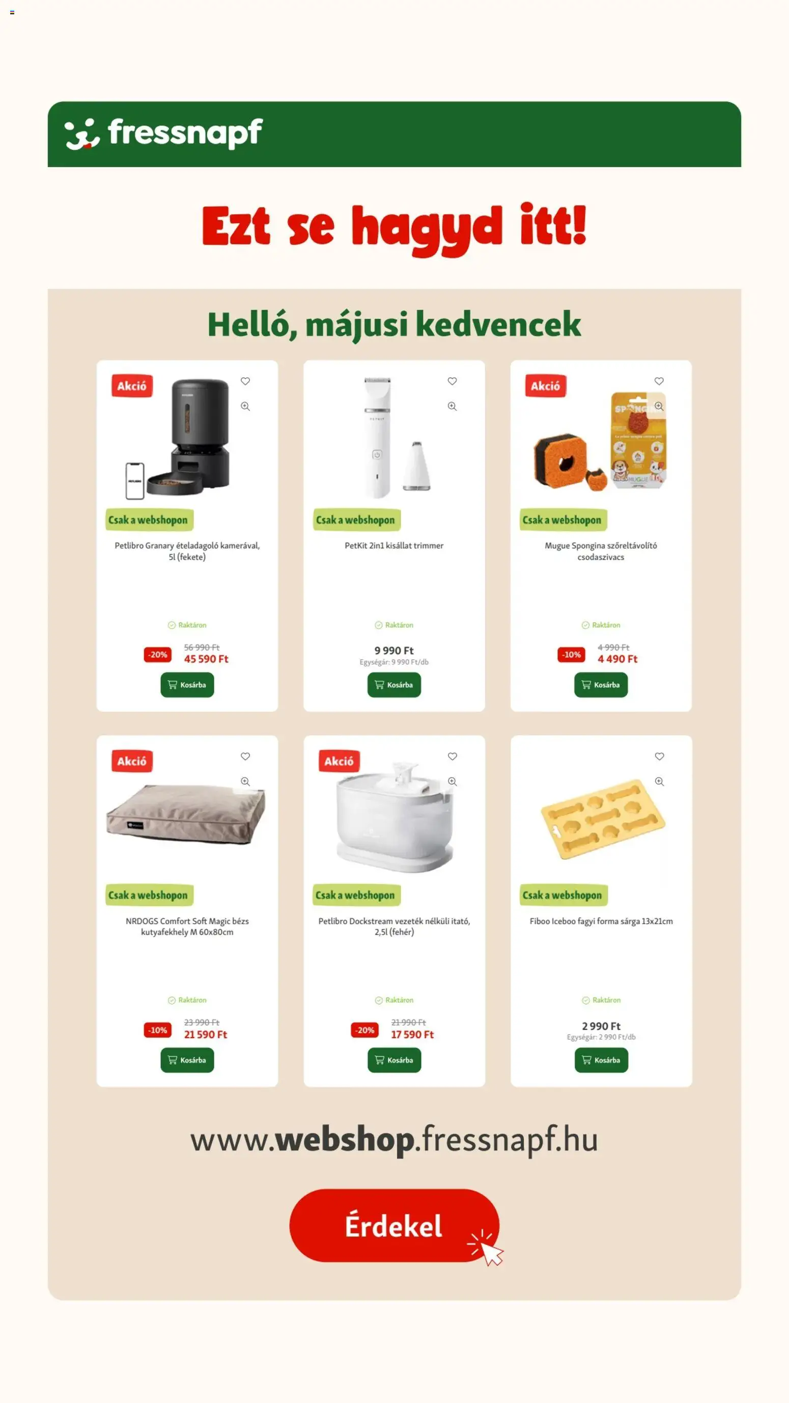 Fressnapf akciós ujság - amely érvényes a következő dátumtól: 07.05.2026 | Oldal: 17