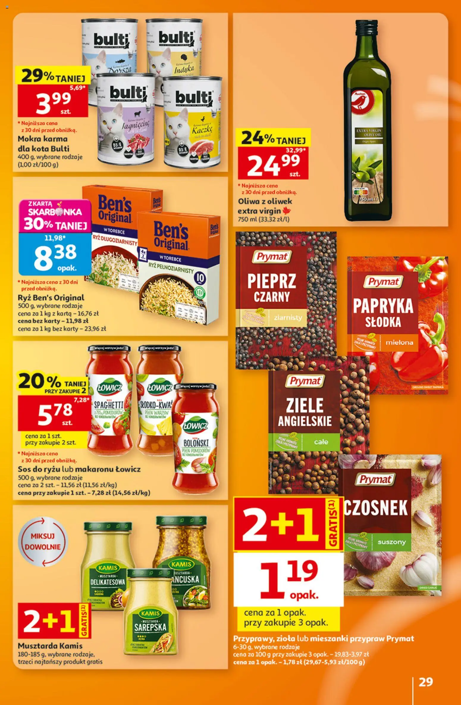 Auchan gazetka - Hipermarket od 08.10.2026 | Strona: 29 | Produkty: Ryż długoziarnisty, Spaghetti, Sos, Pieprz