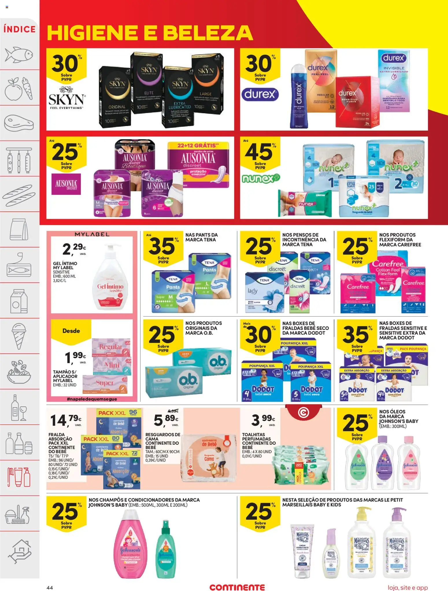 Continente folheto │ válido de 04/08/2026 | Página: 44 | Produtos: Fraldas, Cama