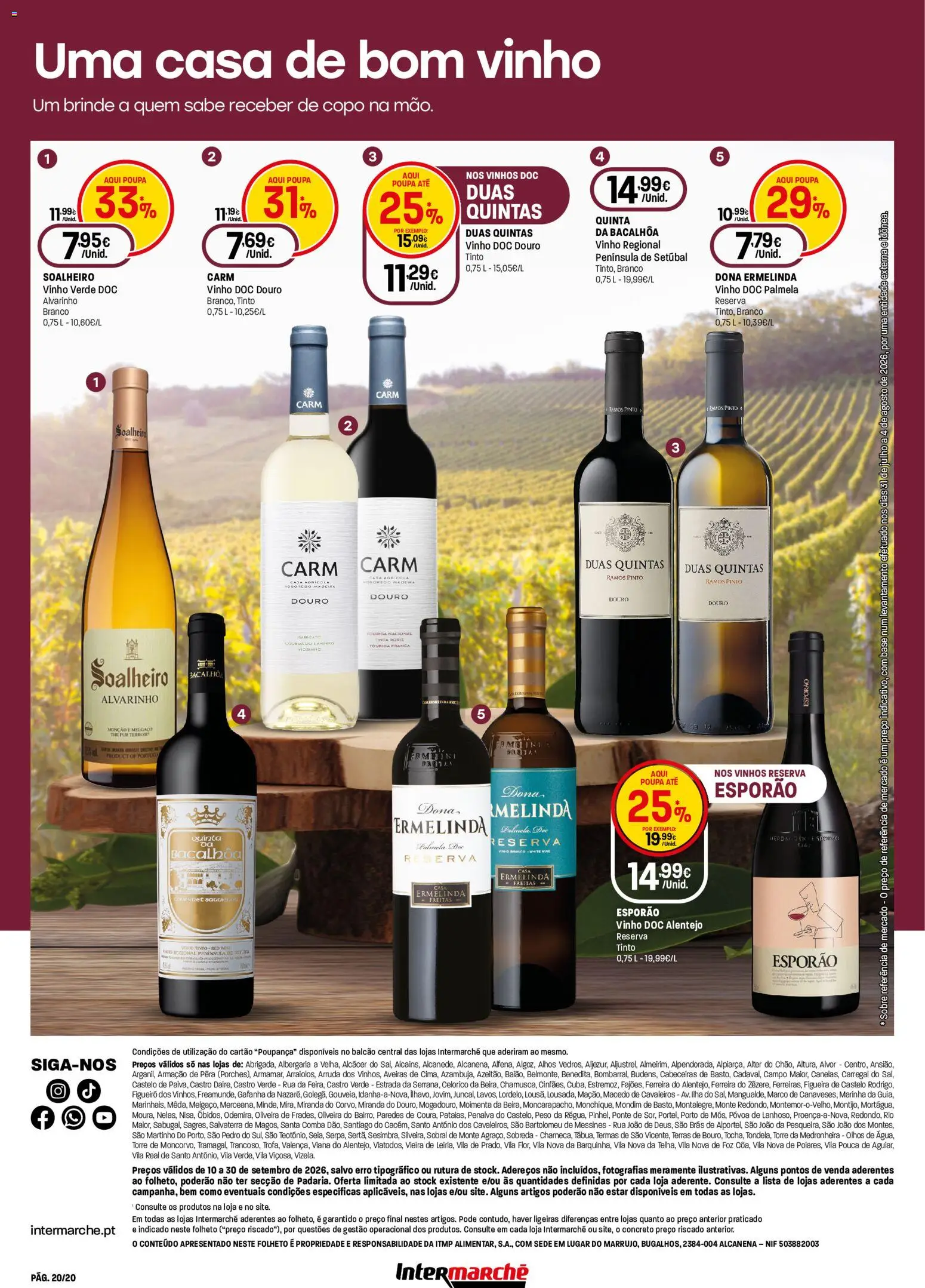 Intermarché folheto Especial Vinhos Contact │ válido de 10/09/2026 | Página: 20