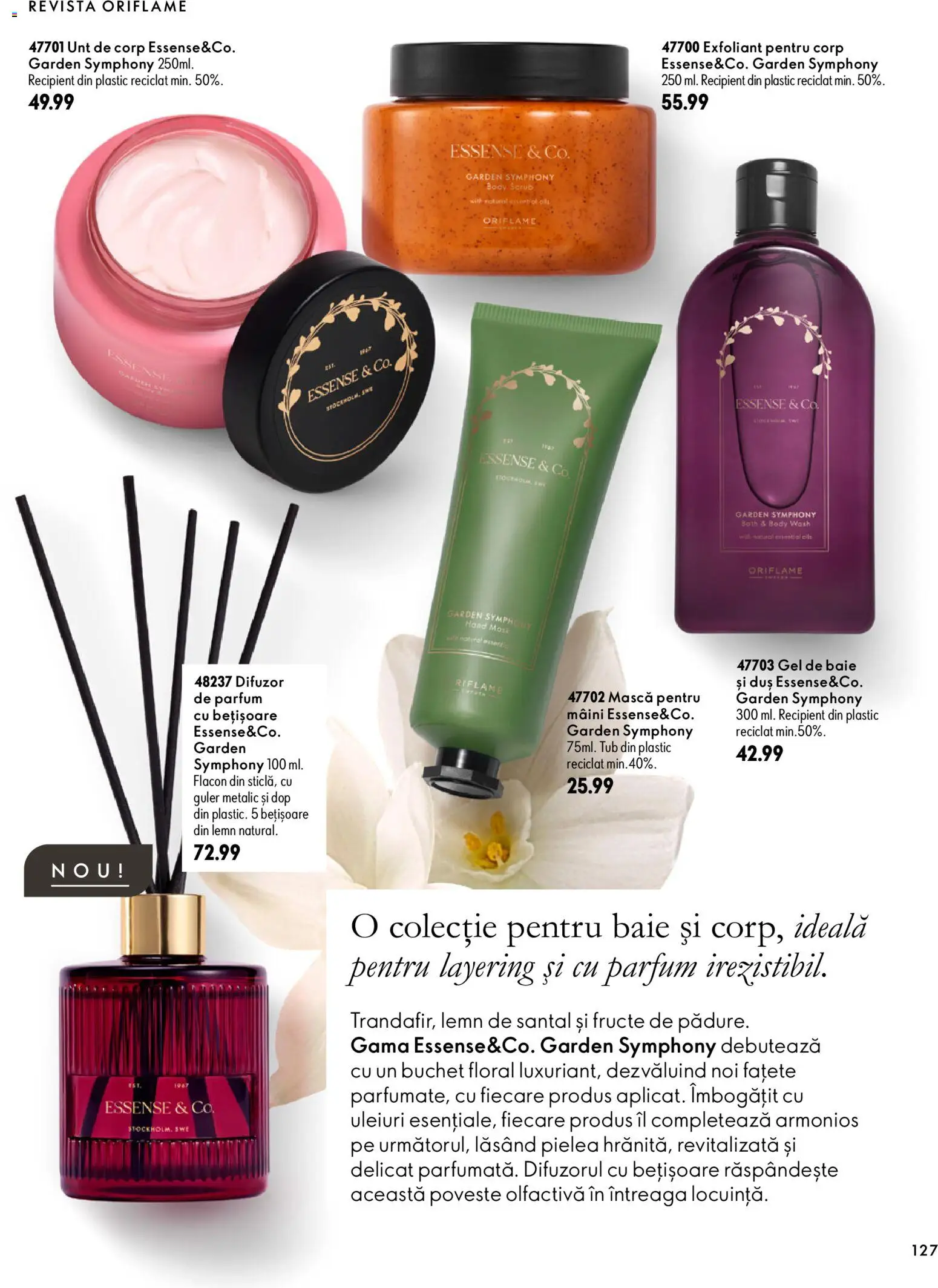 Noul catalog Oriflame – valabil de la 30.09.2026 | Pagină: 127 | Produse: Unt de corp, Difuzor, Scrub, Fructe
