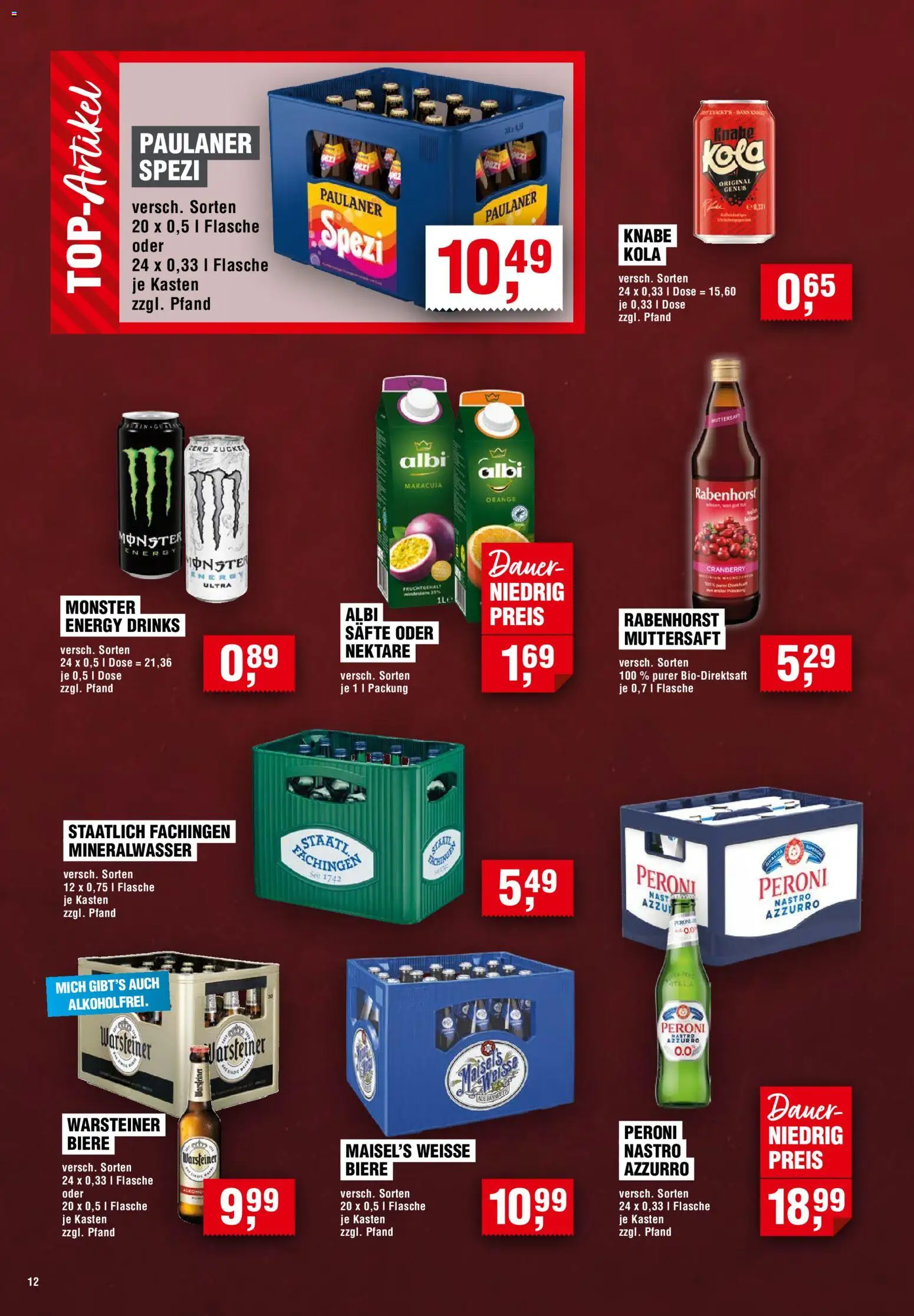 Handelshof Prospekt – gültig ab 12.11.2026 | Seite: 12 | Produkte: Energy, Mineralwasser, Monster, Warsteiner