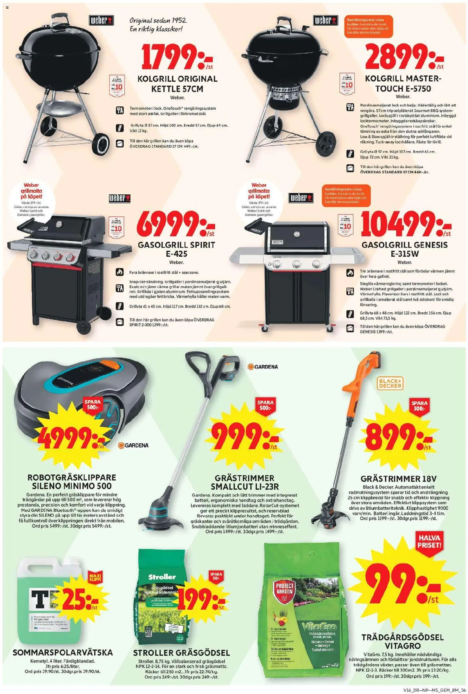 ICA Maxi reklamblad aktuell från 13.04.2026 | Sida: 9 | Produkter: Trimmer, Gräsklippare, Batteri, Te