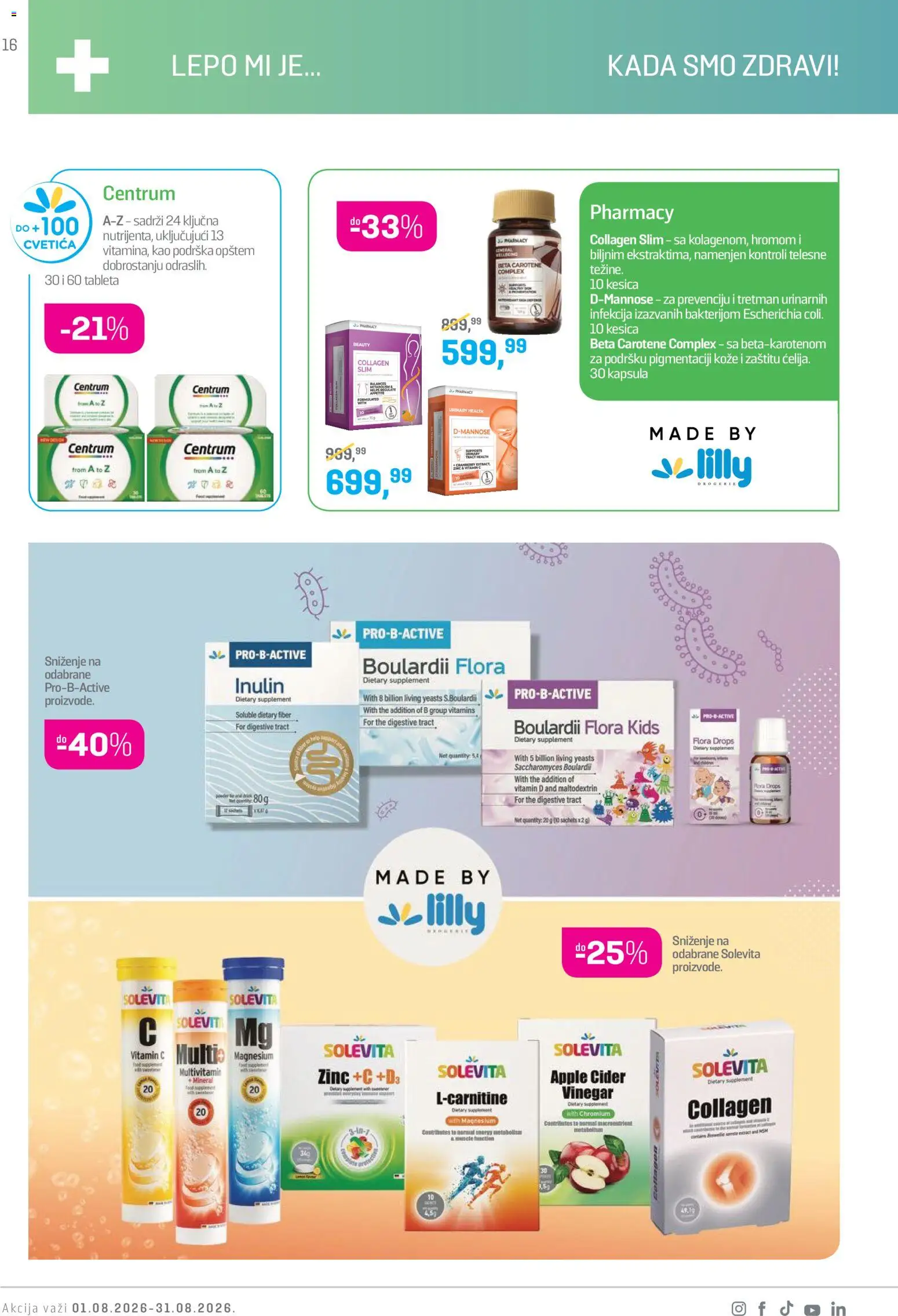 Lilly drogerie katalog - važi od 01.08.2026 | Strana: 16 | Proizvode: Kapsula, Multivitamin, Cider