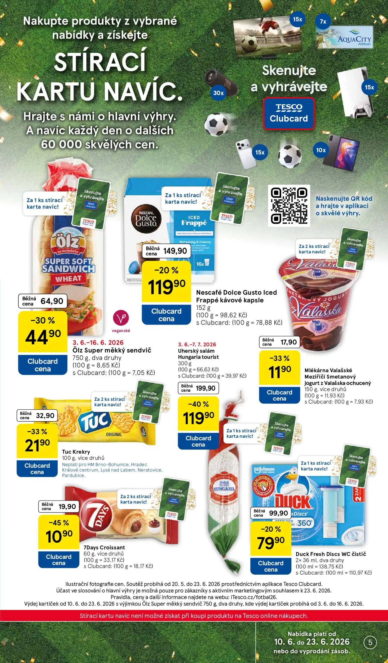 Tesco leták - Hypermarket od 10.06.2026 | Strana: 5 | Produkty: Smetanový jogurt, Jogurt, Kávové kapsle, Wc čistič