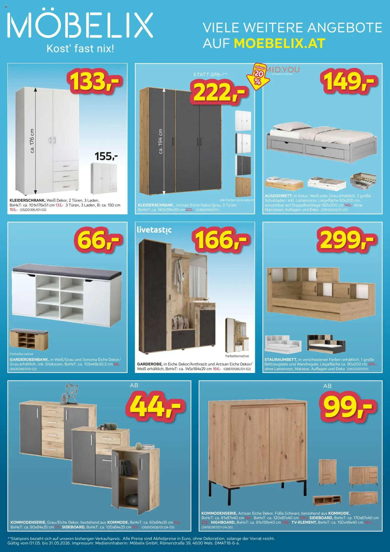 Möbelix - Die Besten Online Deals gültig ab 01.05.2026 | Seite: 7