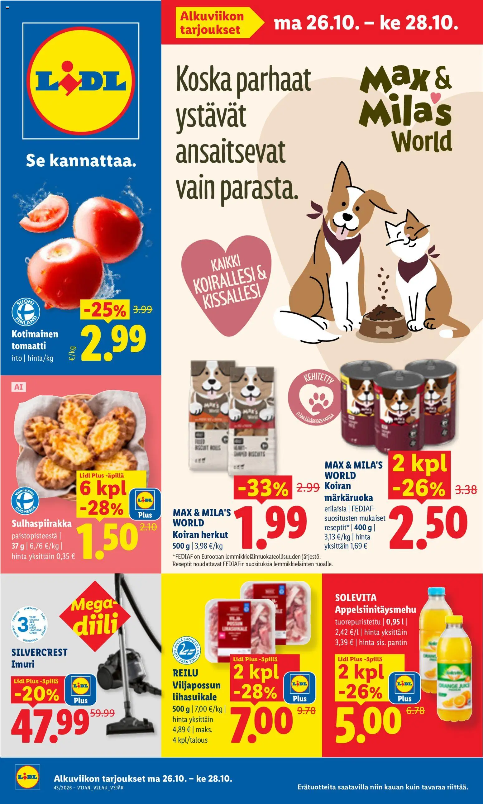 Lidl tarjoukset Helsinki – voimassa 26/10/2026 alkaen | Sivu: 1