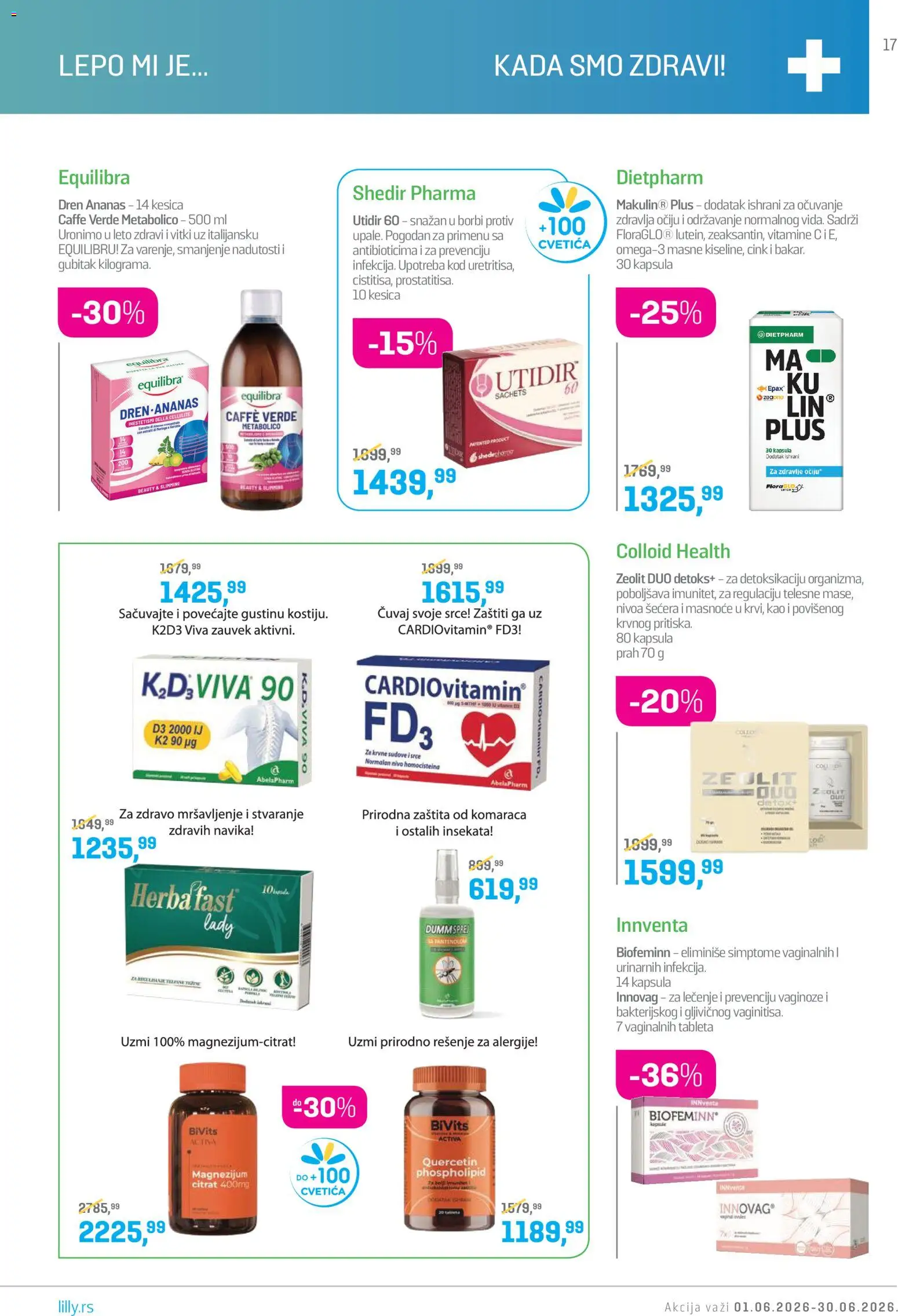 Lilly drogerie katalog - važi od 01.06.2026 | Strana: 17 | Proizvode: Ananas