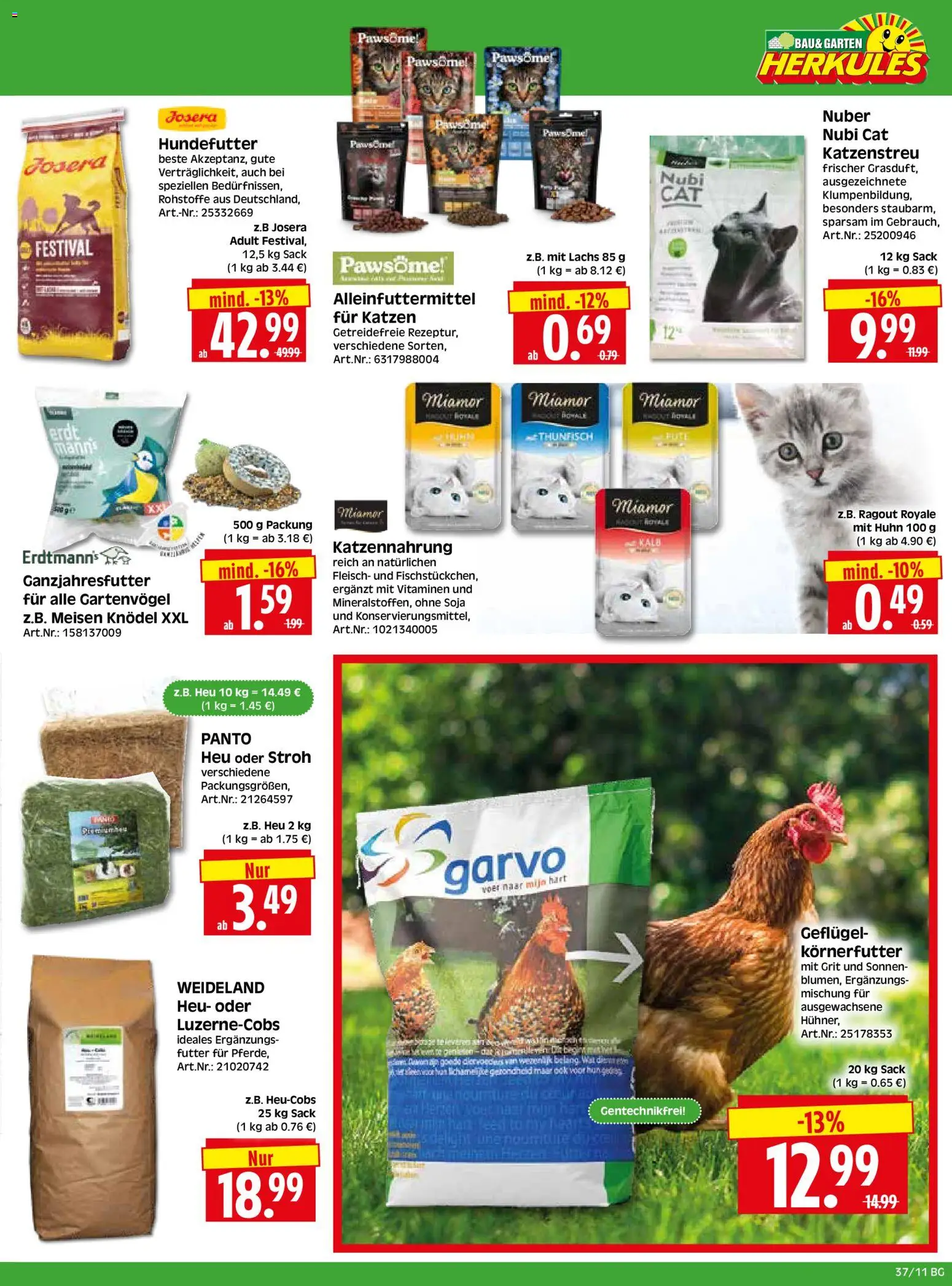 HERKULES Bau & Garten – gültig ab 07.09.2026 | Seite: 11 | Produkte: Thunfisch, Lachs, Fleisch
