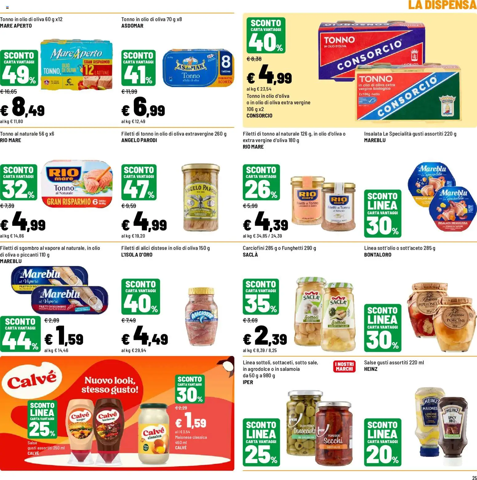 Volantino Iper del 31/08/2026 | Pagina: 25 | Prodotti: Olive, Tonno al naturale, Sgombro, Olio di Oliva