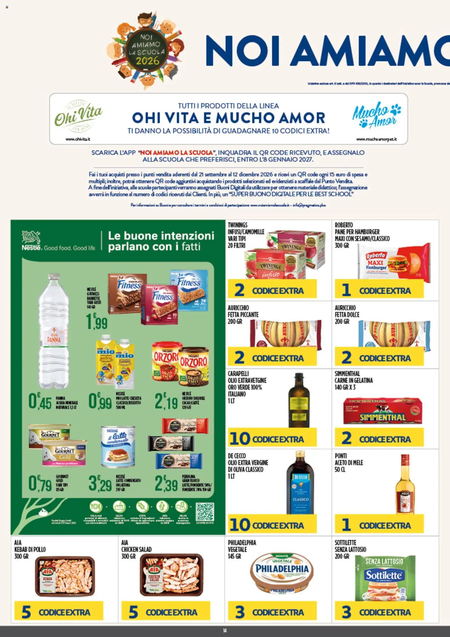 Volantino Euroesse del 05/10/2026 | Pagina: 14 | Prodotti: De Cecco, Carne, Scaffale, Cacao