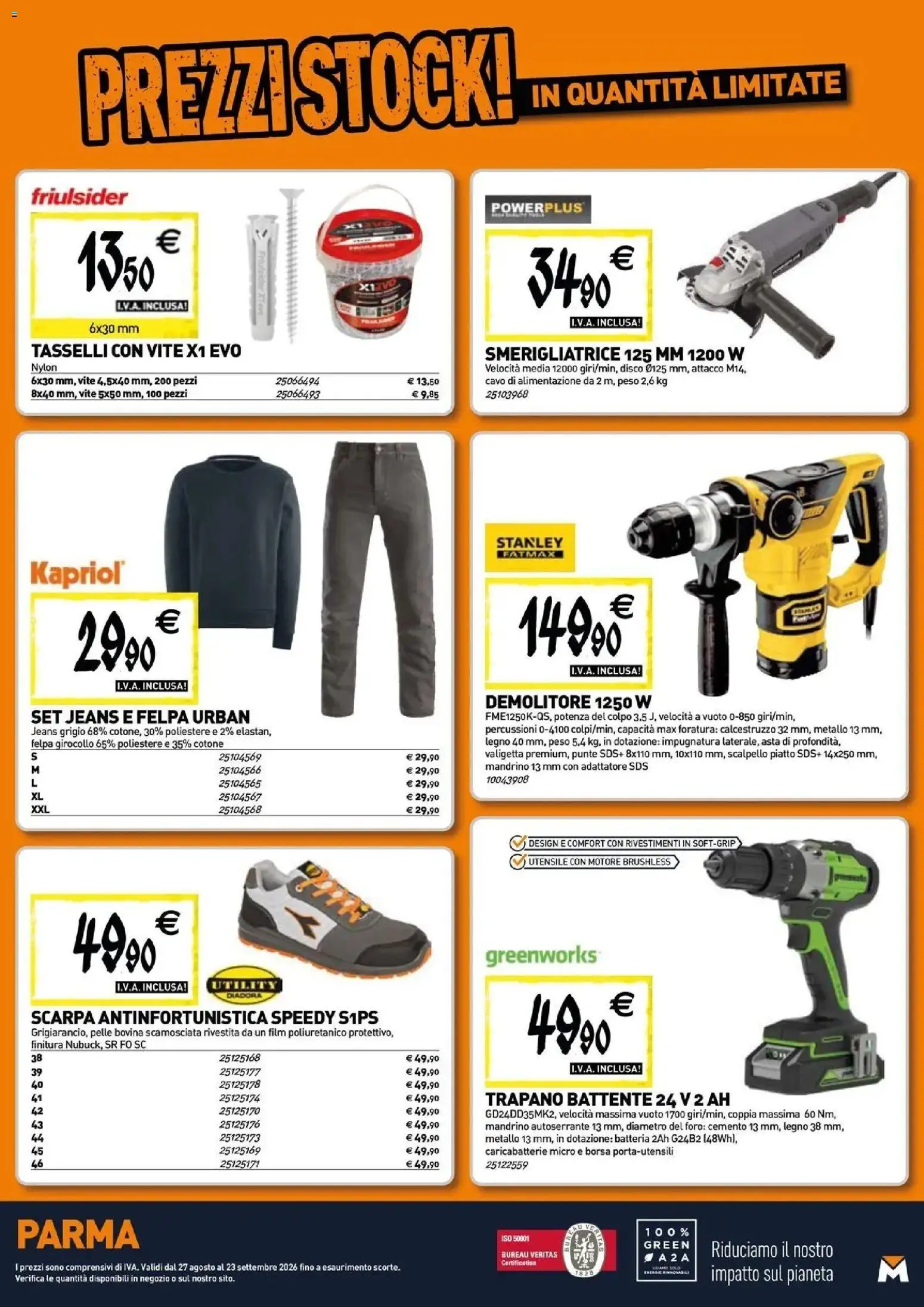 Nuovo TECNOMAT catalogo Parma dal 27/08/2026 > offerte anteprima 🛍️ | Pagina: 20 | Prodotti: Disco, Borsa, Piatto, Smerigliatrice