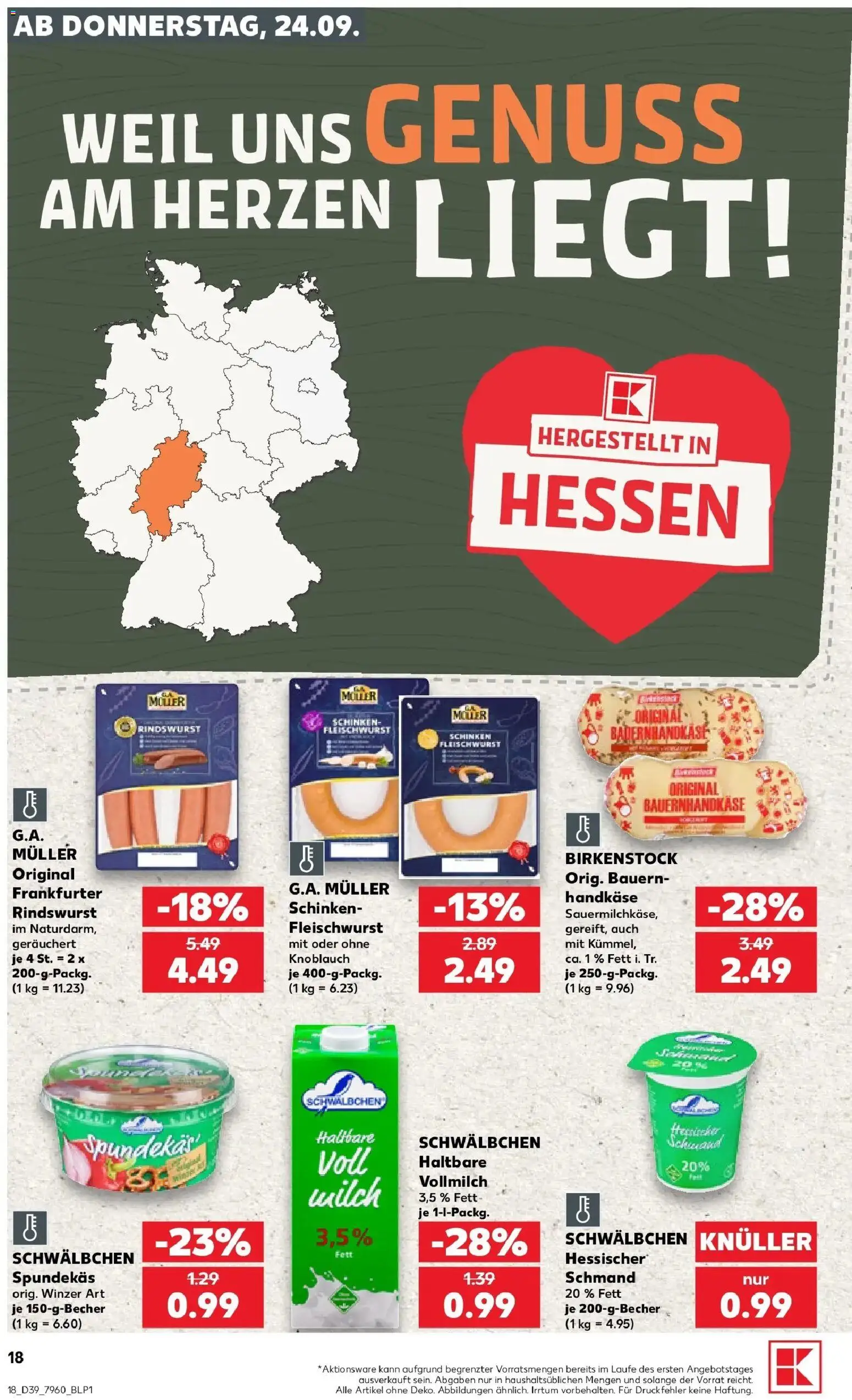 Prospekt Kaufland ab 21.09.2026 » Angebote Online zum Blättern | Seite: 30 | Produkte: Milch, Haltbare milch, Knoblauch, Schinken