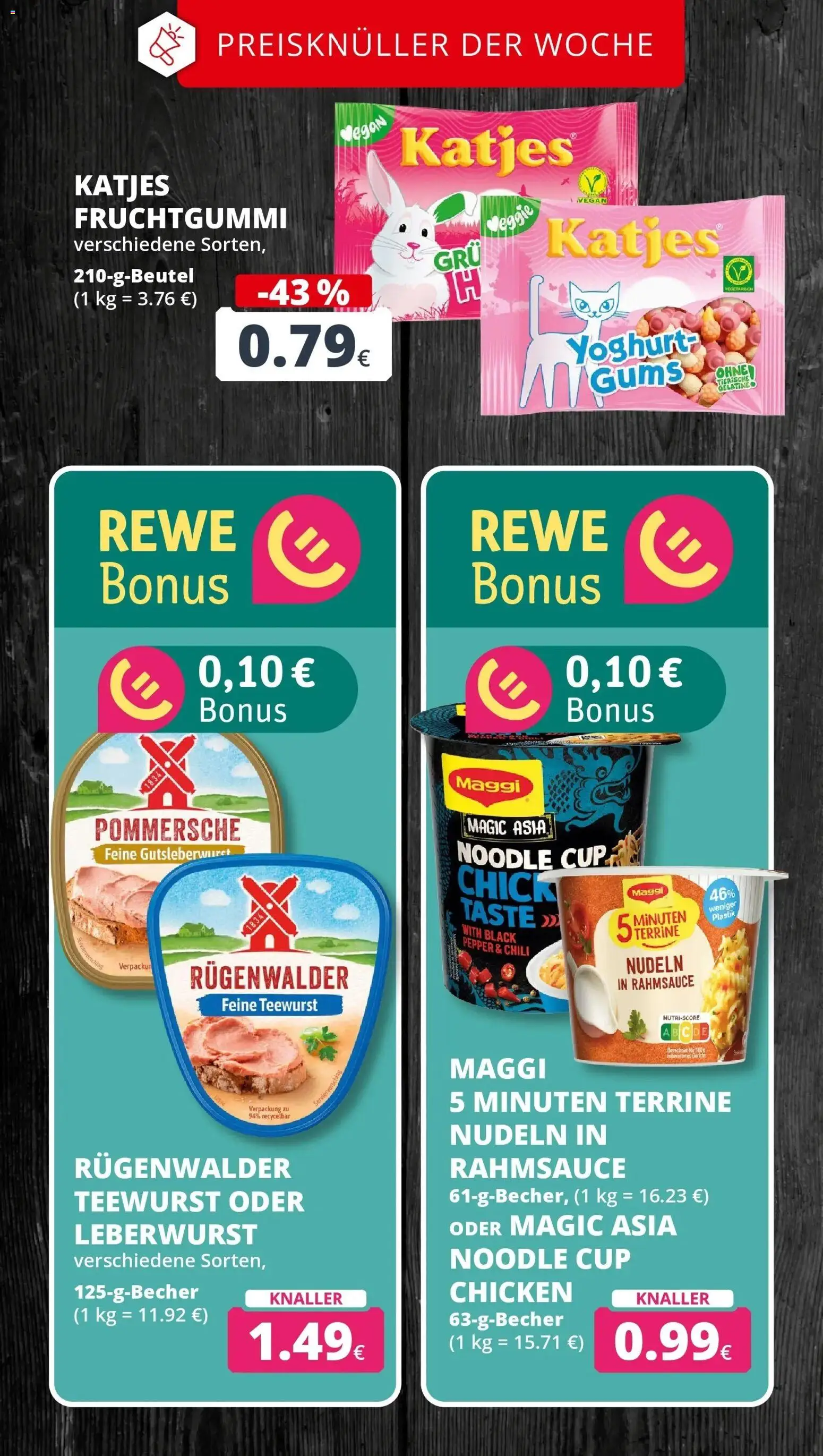 REWE Prospekt ab 07.09.2026 zum Blättern » Angebote | Seite: 4 | Produkte: Maggi, Katjes, Chili, Nudeln