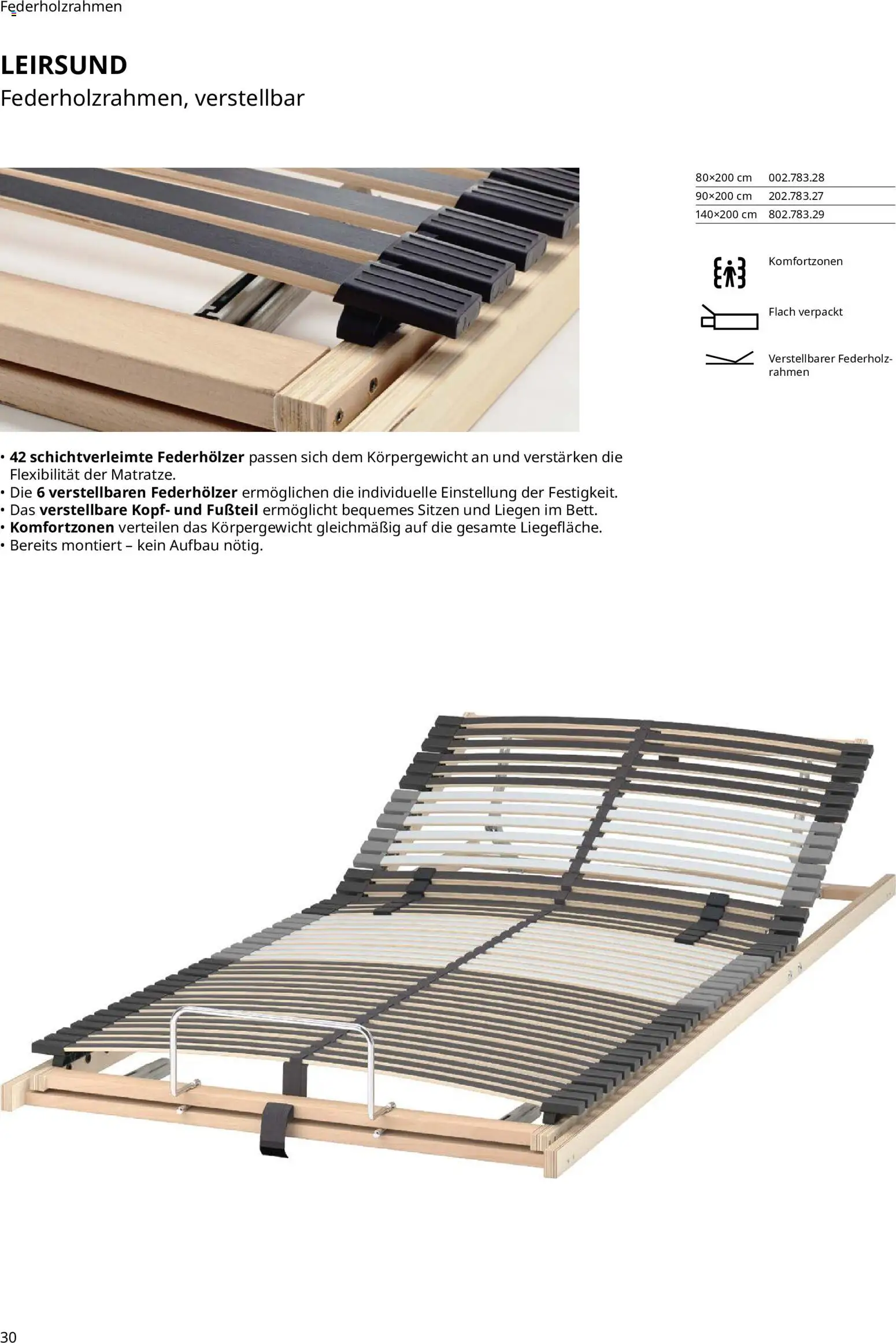 Ikea Prospekt Schlafkomfort – gültig ab 16.09.2026 | Seite: 30 | Produkte: Matratze