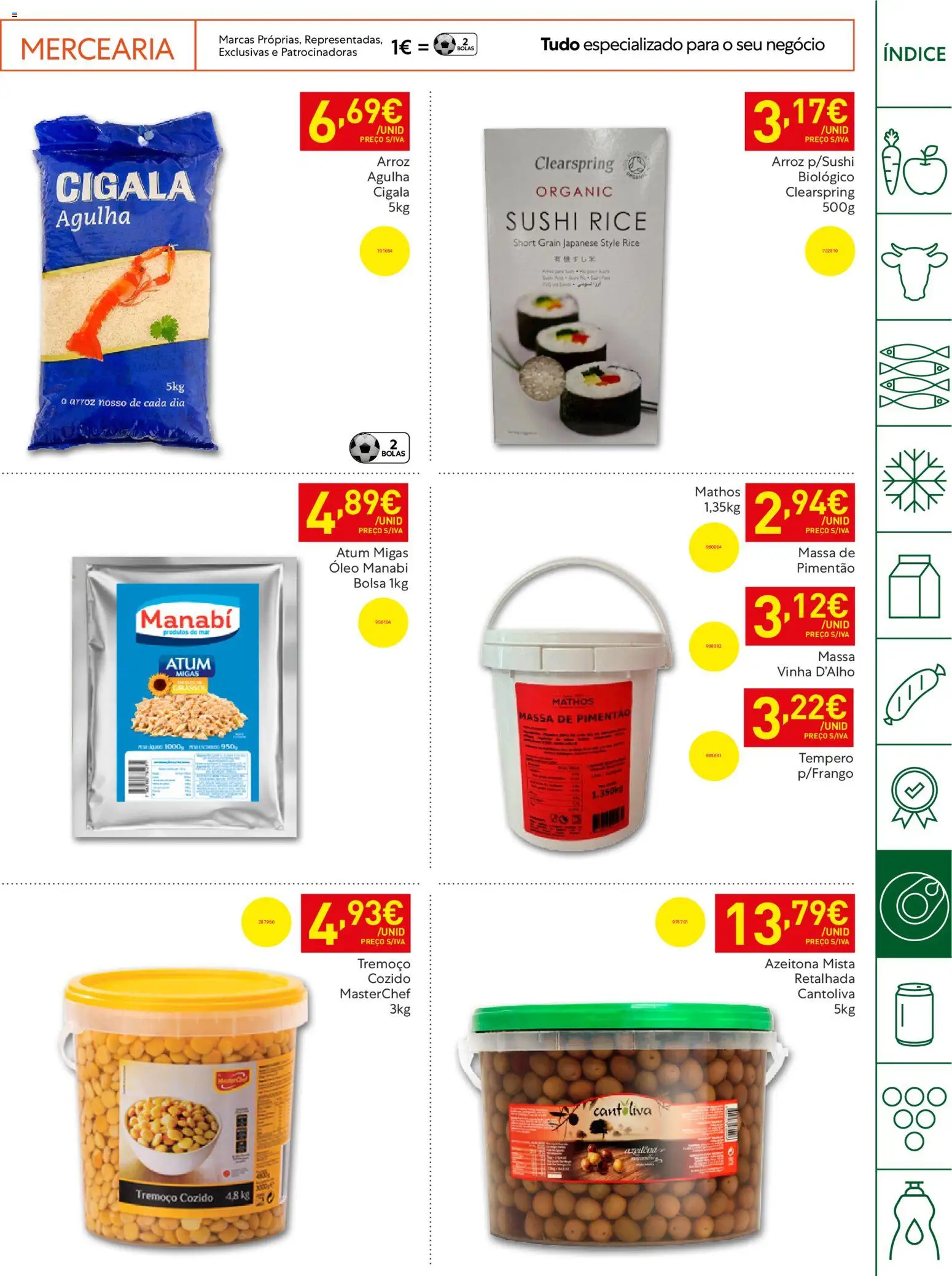 Recheio Horeca Madeira │ válido de 05.05.2026 | Página: 23 | Produtos: Atum, Pimentão, Arroz, Massa