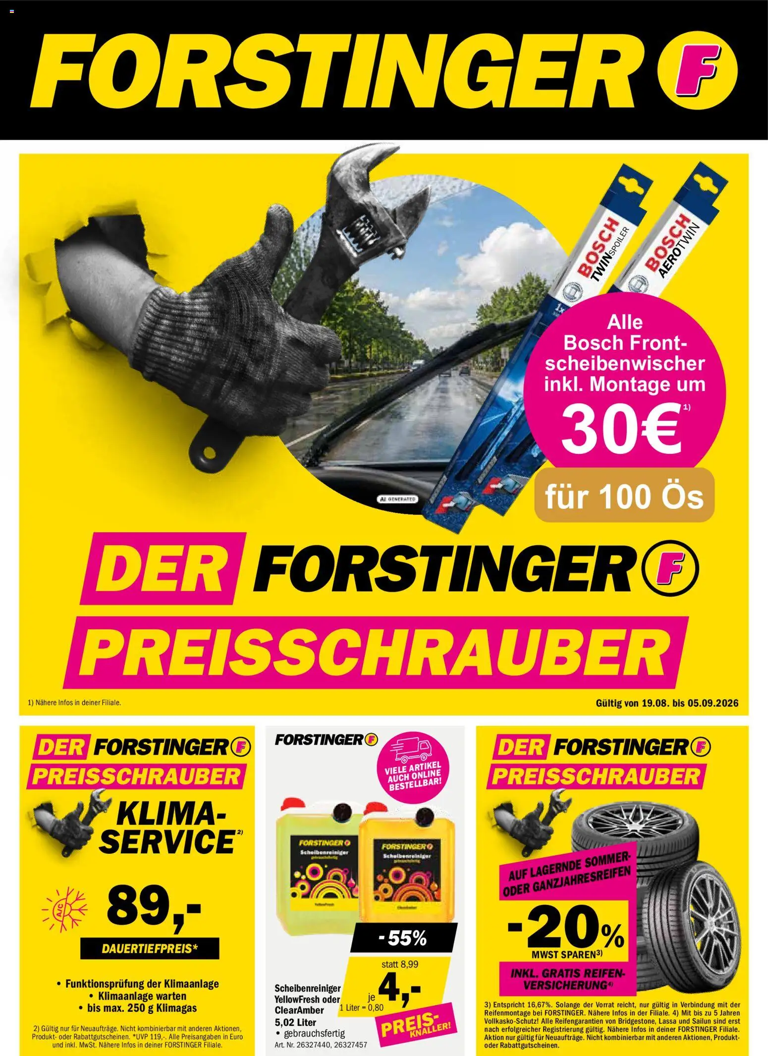 Forstinger Flugblatt gültig ab 19.08.2026 | Seite: 1 | Produkte: Klimaanlage