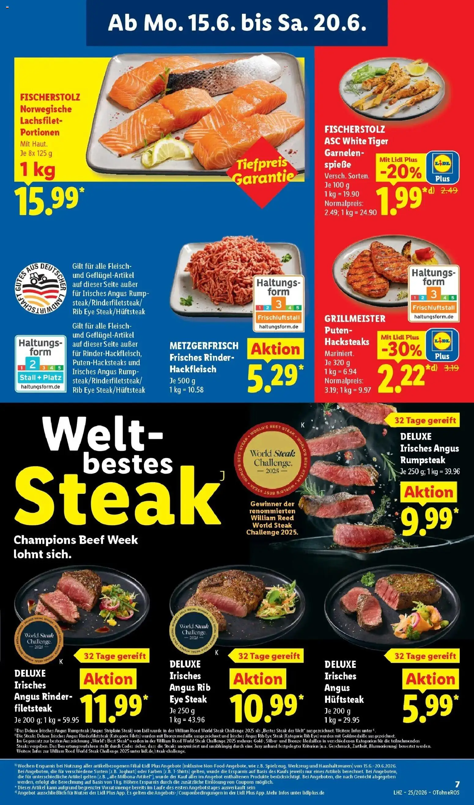 Lidl Prospekt Senftenberg – gültig ab 15.06.2026 | Seite: 21 | Produkte: Gewicht, Spieße, Fleisch, Hackfleisch