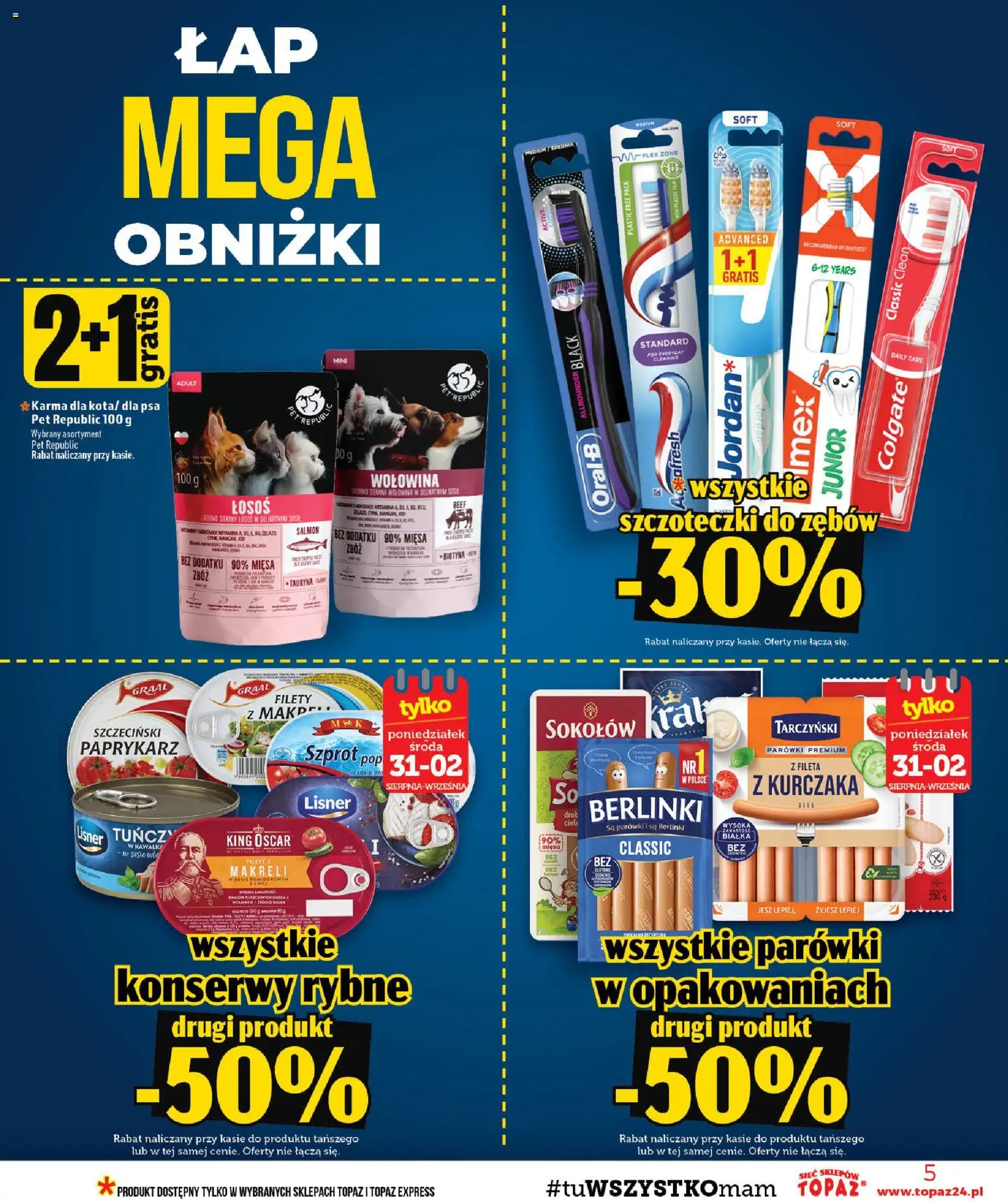 Topaz gazetka - MAZ od 27.08.2026 | Strona: 5 | Produkty: Chili, Żelazo, Parówki, Berlinki