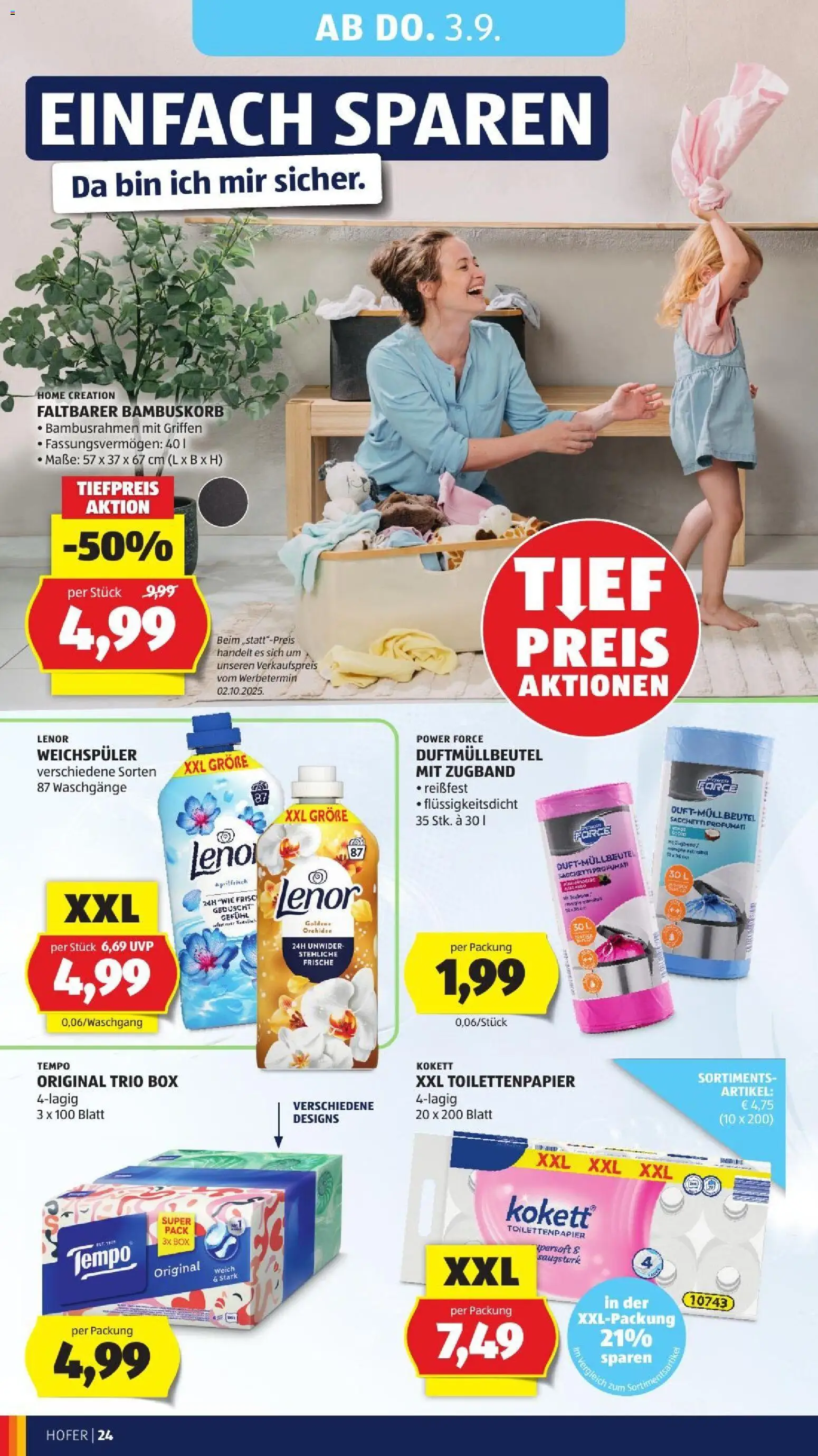 Hofer Flugblatt gültig ab 28.08.2026 | Seite: 36 | Produkte: Box, Weichspüler