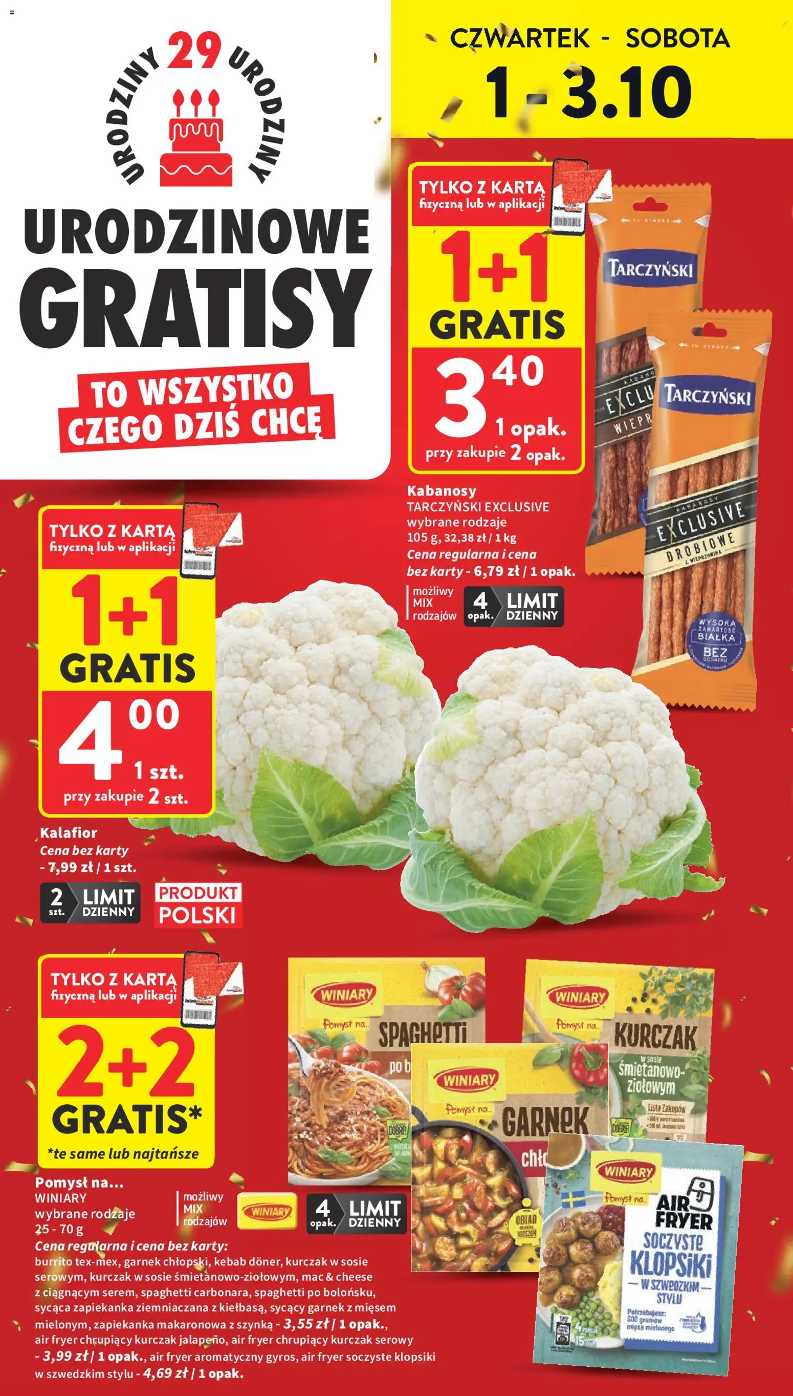 Intermarche gazetka od 01.10.2026 | Strona: 2 | Produkty: Karta, Zapiekanka, Kabanosy, Szynka