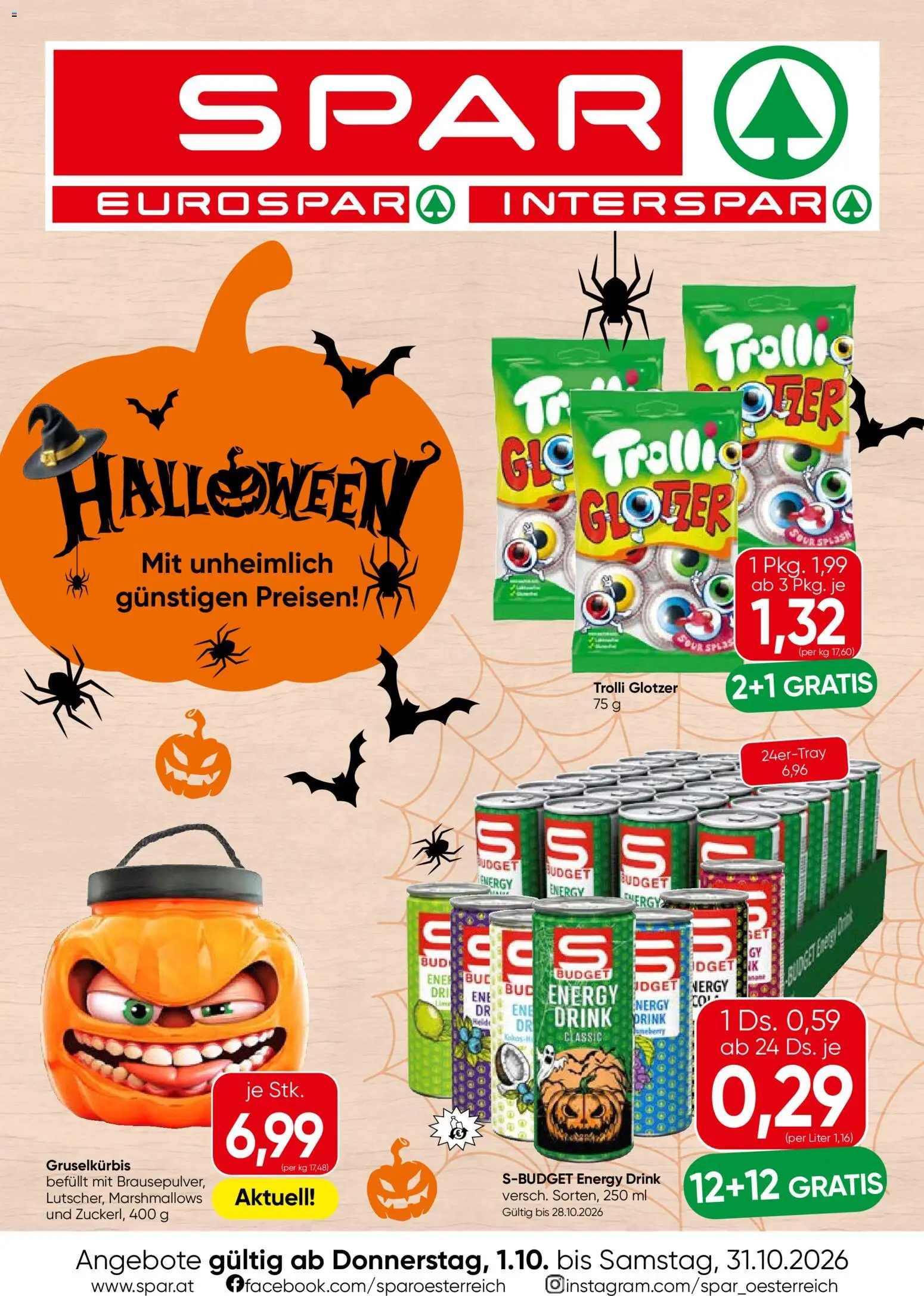 Spar Halloween gültig ab 01.10.2026 | Seite: 1