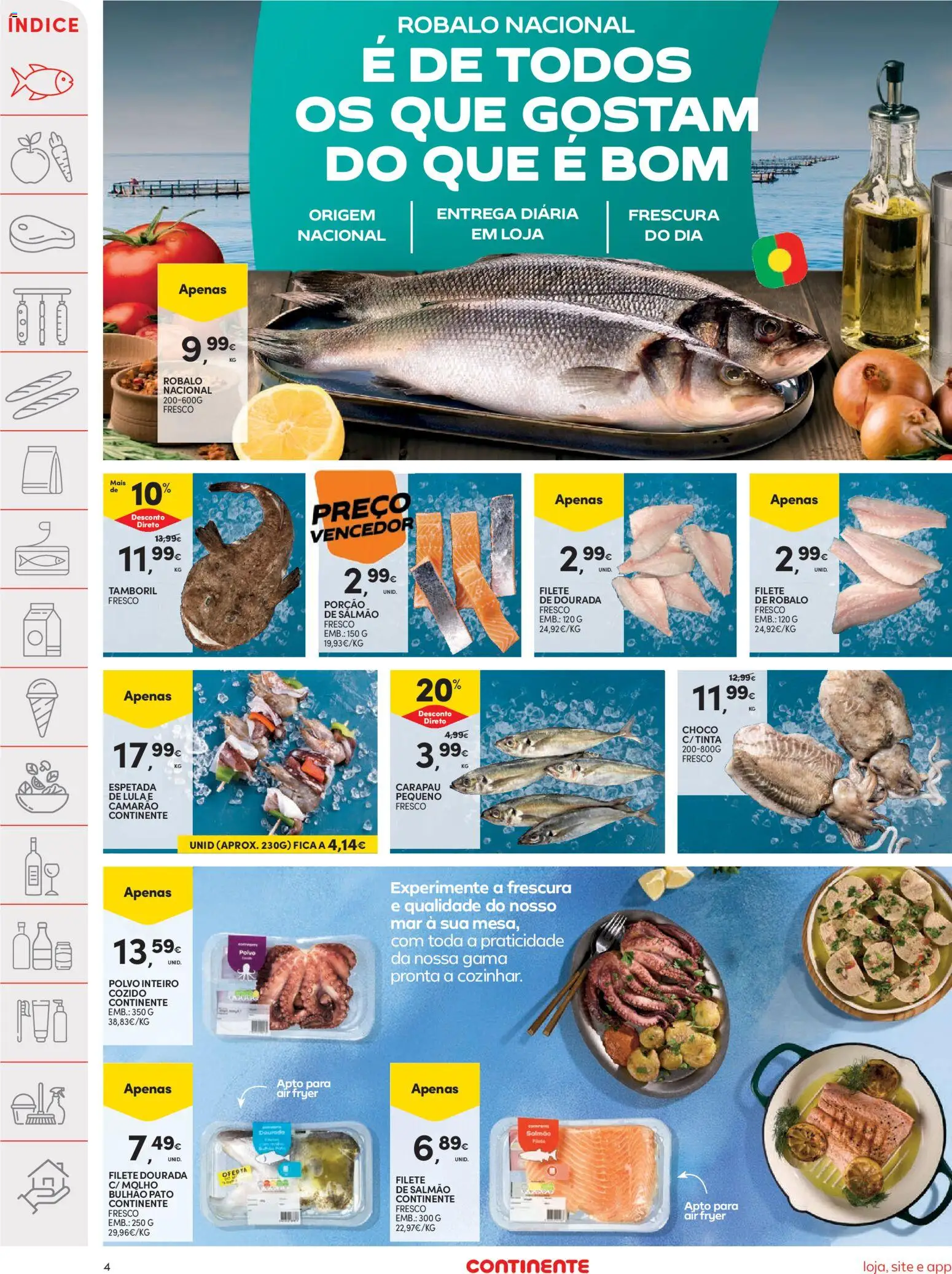 Continente folheto │ válido de 23/06/2026 | Página: 6 | Produtos: Air fryer, Camarão, Salmão, Tamboril