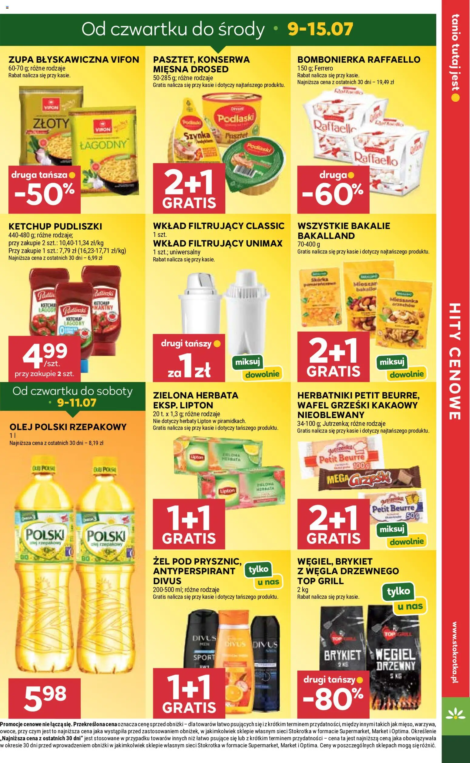 Stokrotka gazetka - Market od 09.07.2026 | Strona: 5 | Produkty: Top, Ketchup, Szynka, Herbatniki