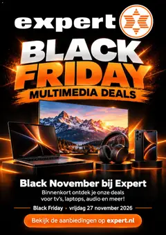 Expert Black Friday kennisgeving - Voorbeeld van een folder van Expert, geldig van 27-10-2026