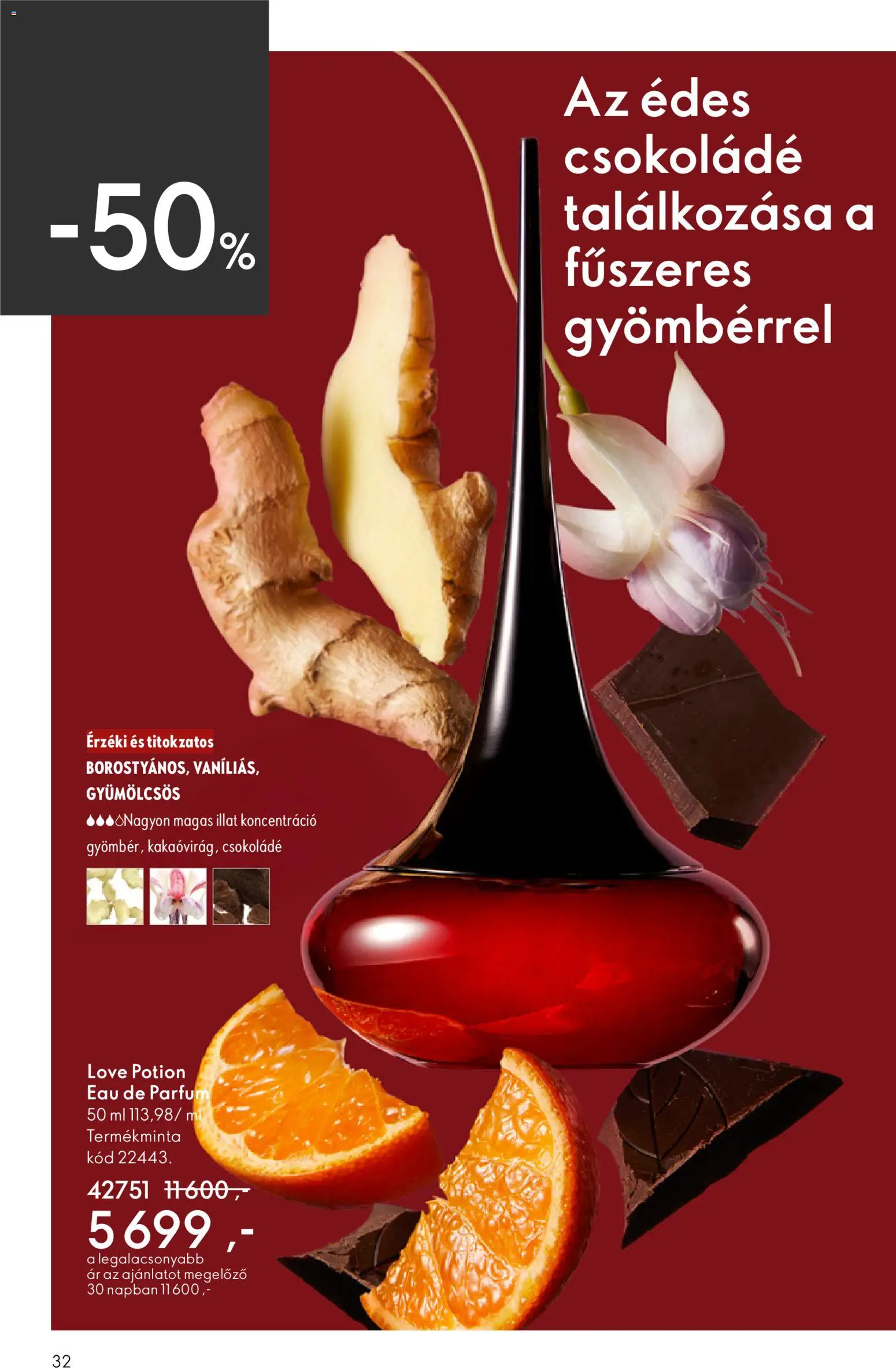 Oriflame akciós ujság - amely érvényes a következő dátumtól: 27.05.2026 | Oldal: 32 | Termékek: Parfüm, Csokoládé