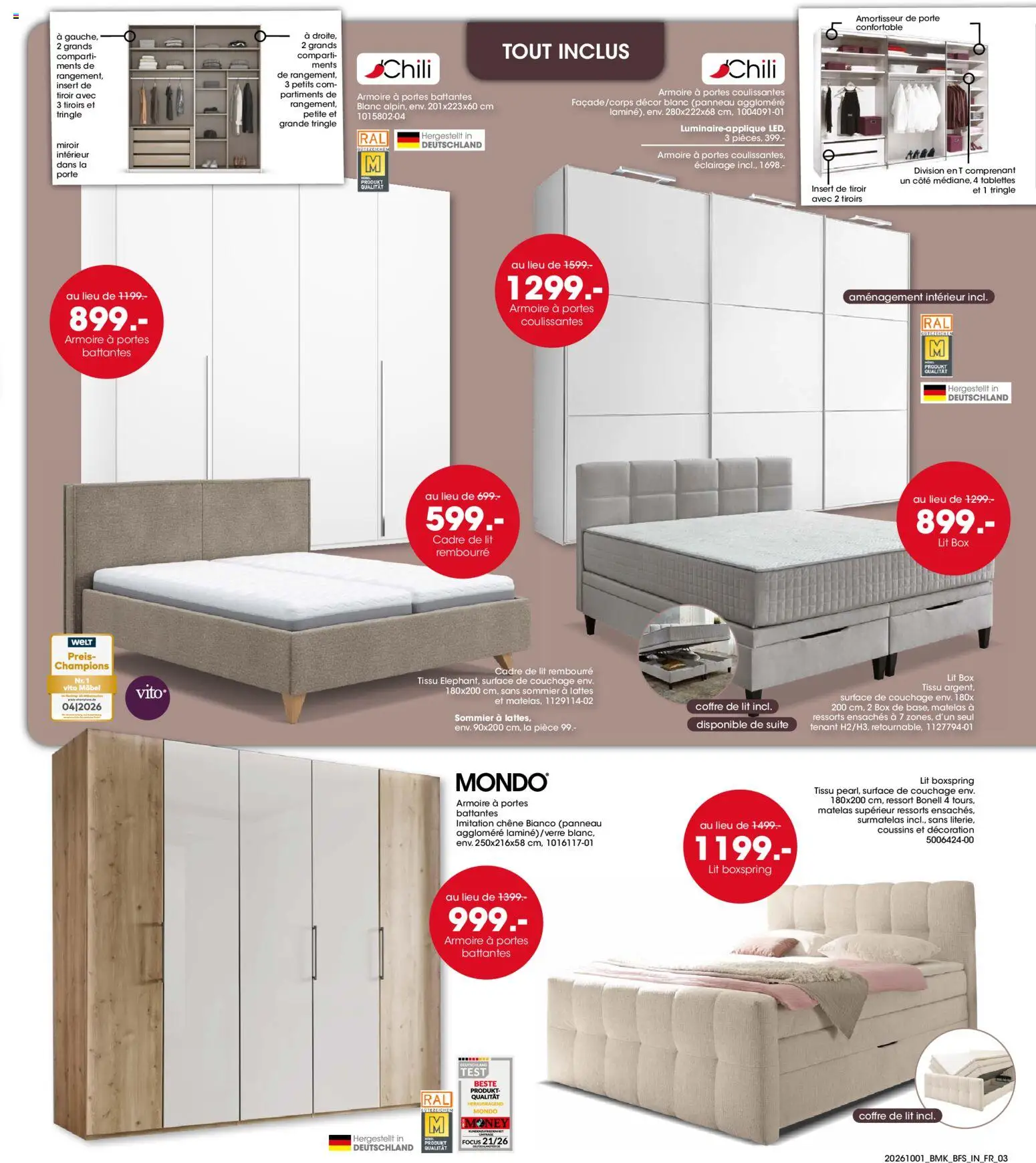 {H1} | Page: 3 | Produits: Armoire, Portes, Miroir, Cadre