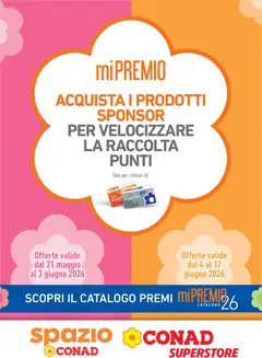 Anteprima del volantino Conad volantino Superstore Mi Premio Piemonte valido a partire dal 21.05.2026