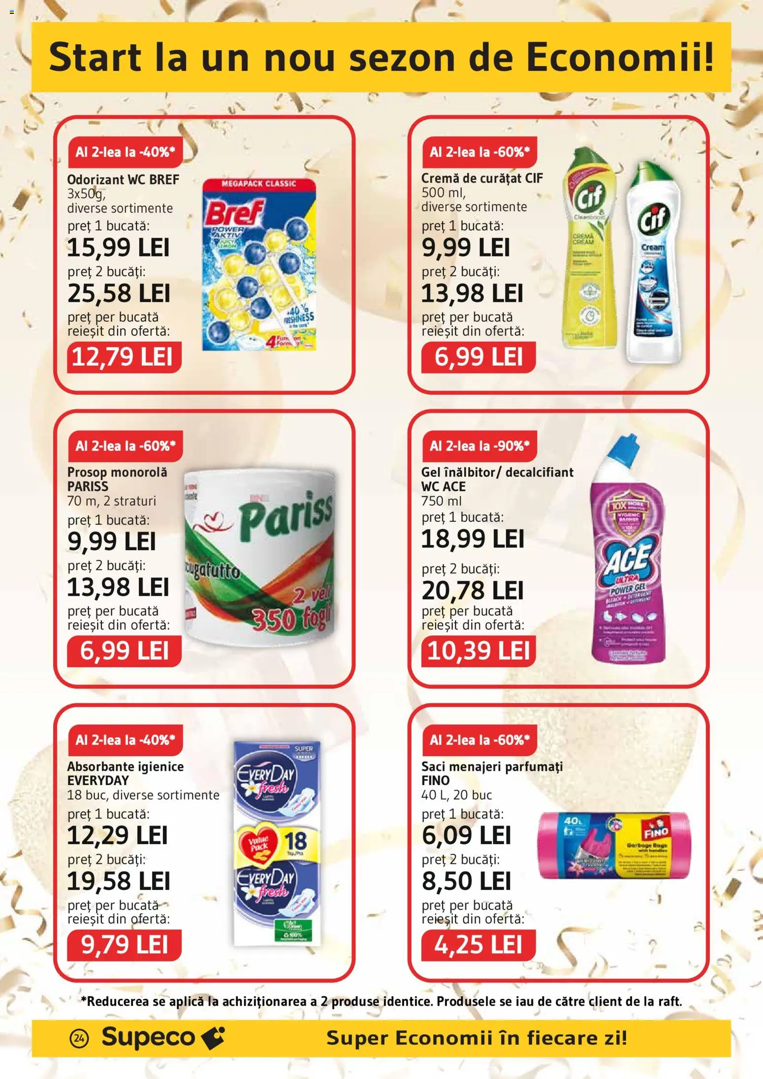 Noul catalog Supeco – valabil de la 03.09.2026 | Pagină: 24 | Produse: Prosop monorolă, Saci menajeri, Cremă, Power