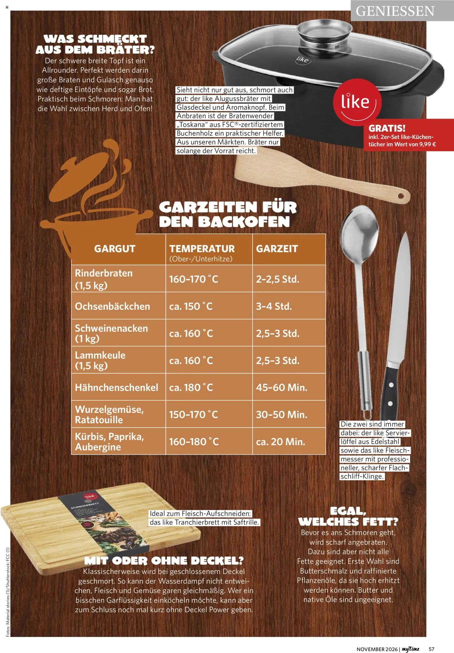 Combi myTime – gültig ab 01.11.2026 | Seite: 57 | Produkte: Herd, Ofen, Butterschmalz, Schweinenacken